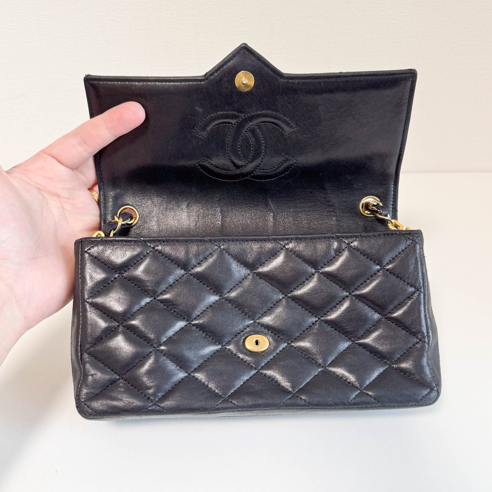 CHANEL Black Lambskin Leather Chain Crossbody Bag, in , Sold by HIVE PRELOVED - Crossbody bags, ,