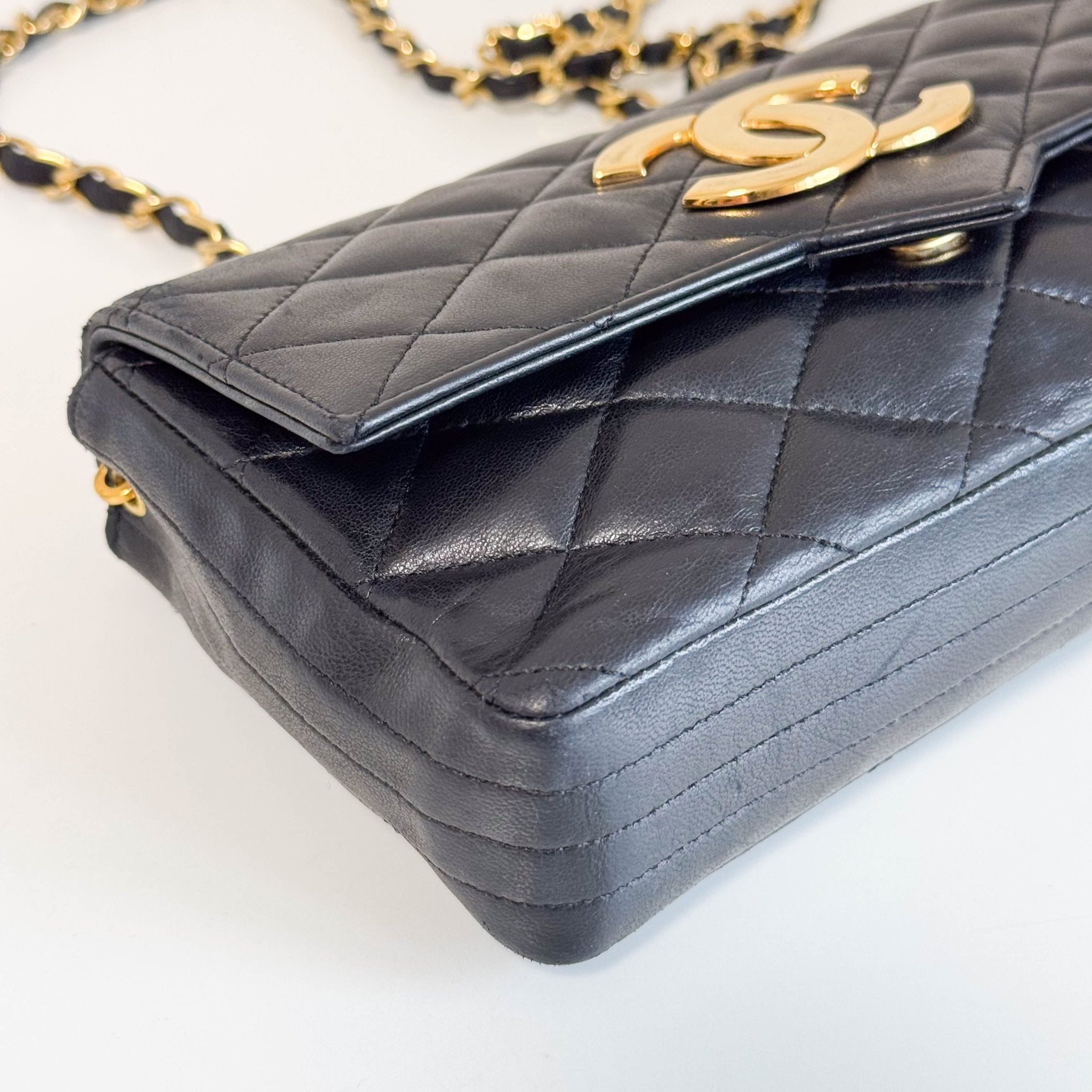 CHANEL Black Lambskin Leather Chain Crossbody Bag, in , Sold by HIVE PRELOVED - Crossbody bags, ,