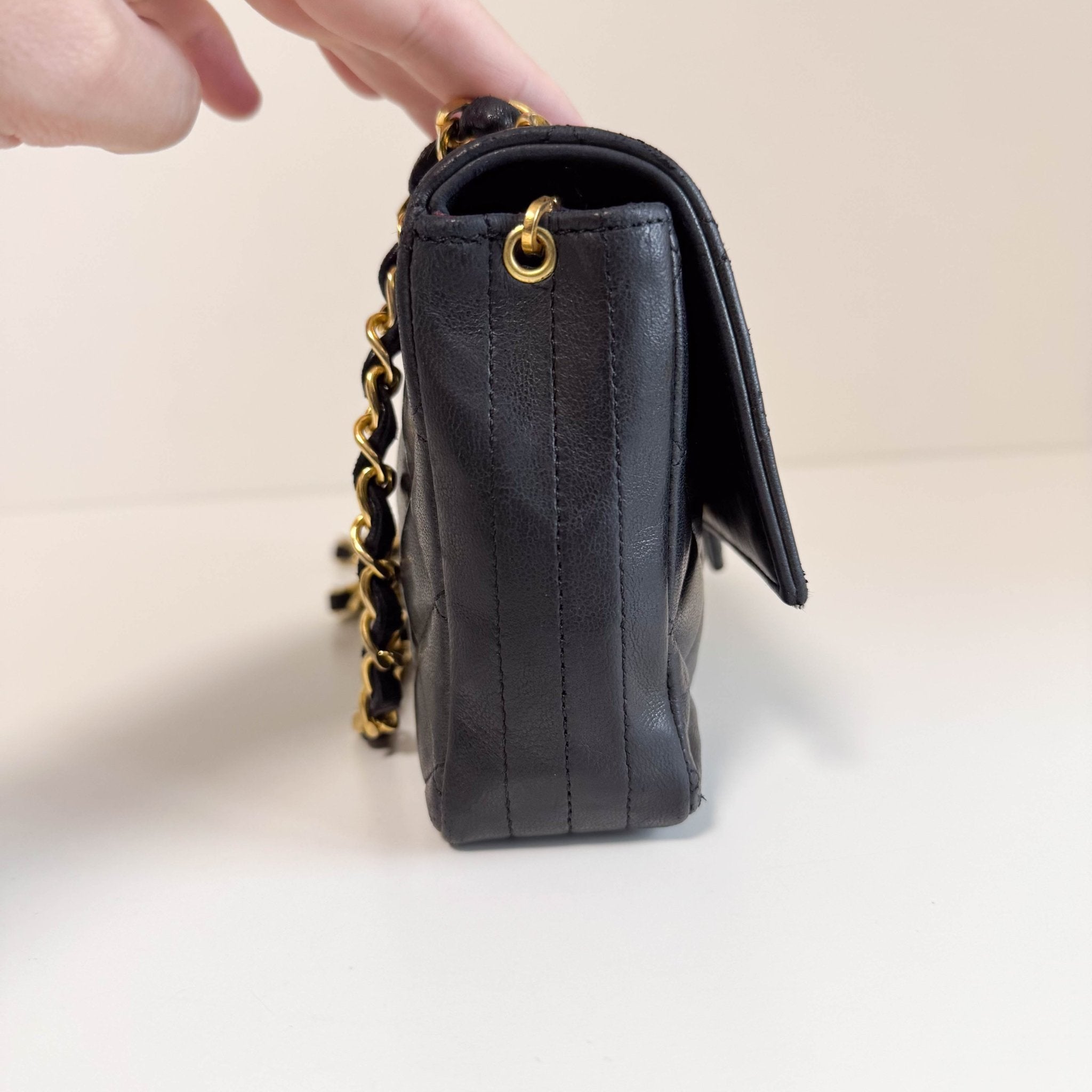 CHANEL Black Lambskin Leather Chain Crossbody Bag, in , Sold by HIVE PRELOVED - Crossbody bags, ,