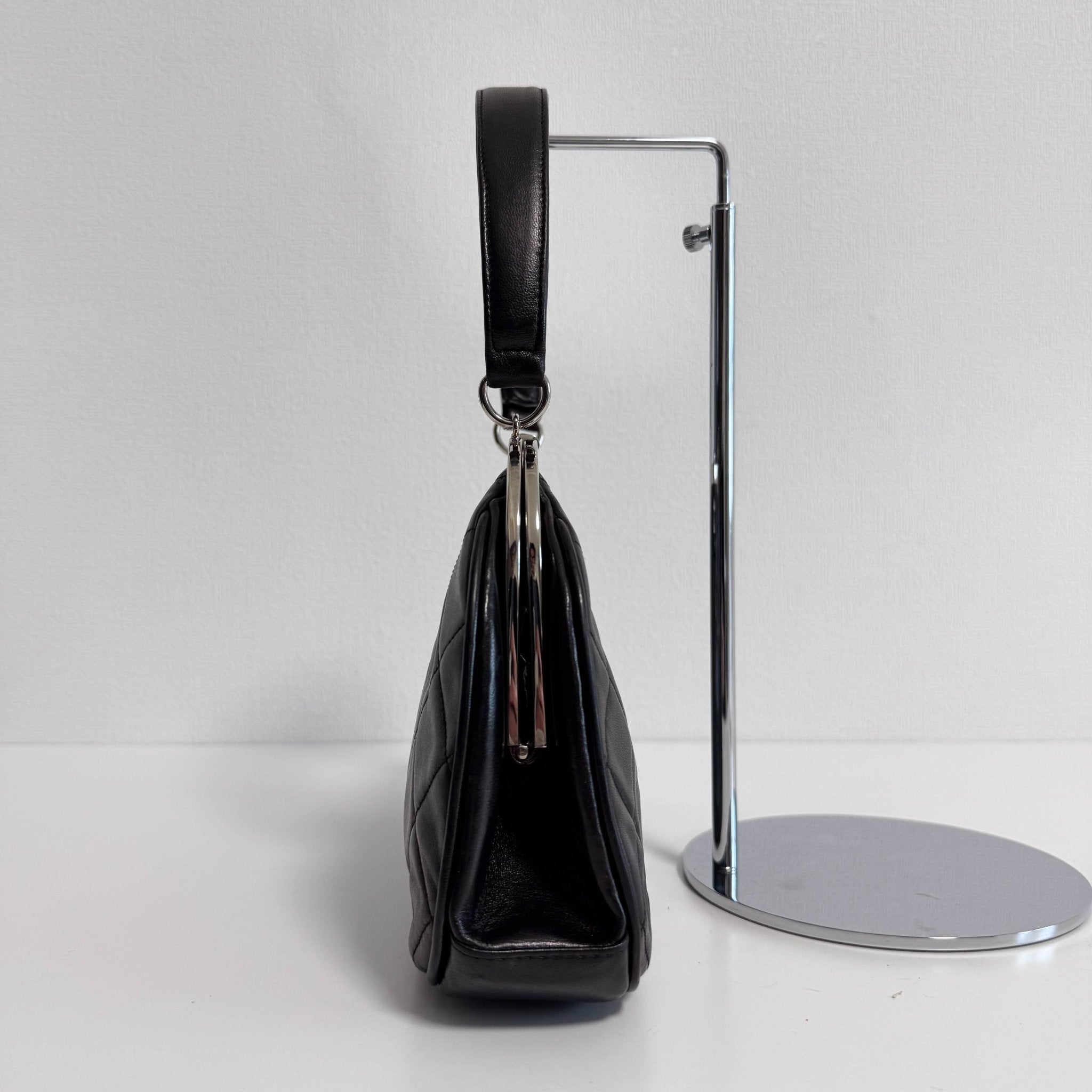 CHANEL Black Lambskin Leather Top Handle Bag, in , Sold by HIVE PRELOVED - Handle Bags, ,