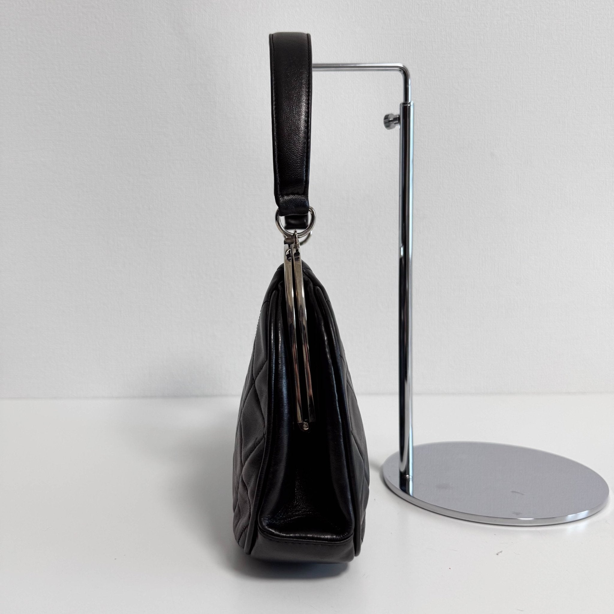 CHANEL Black Lambskin Leather Top Handle Bag, in , Sold by HIVE PRELOVED - Handle Bags, ,