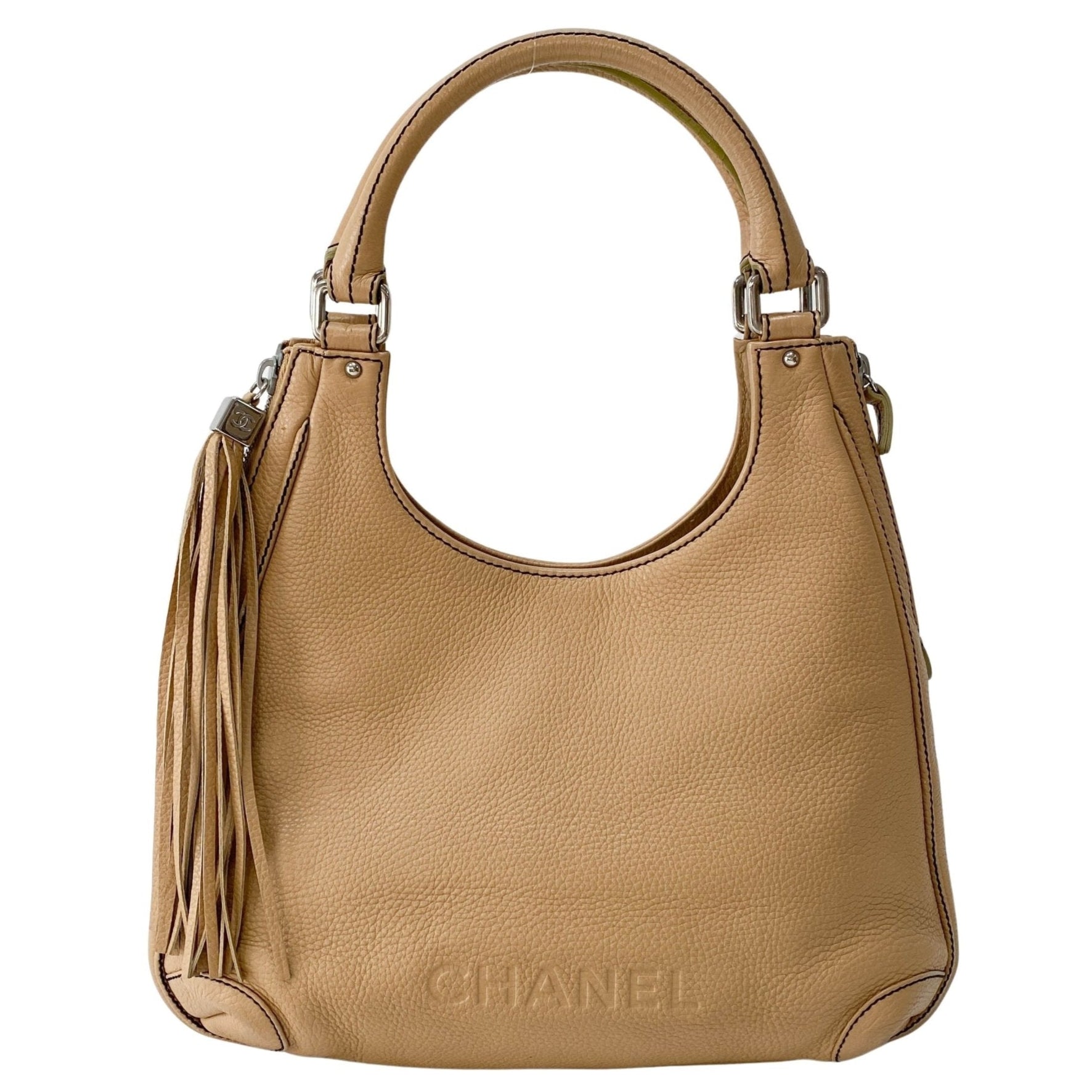 CHANEL Brown Embossed Leather Hoho Shoulder Bag, in , Sold by HIVE PRELOVED - Shoulder Bags, ,
