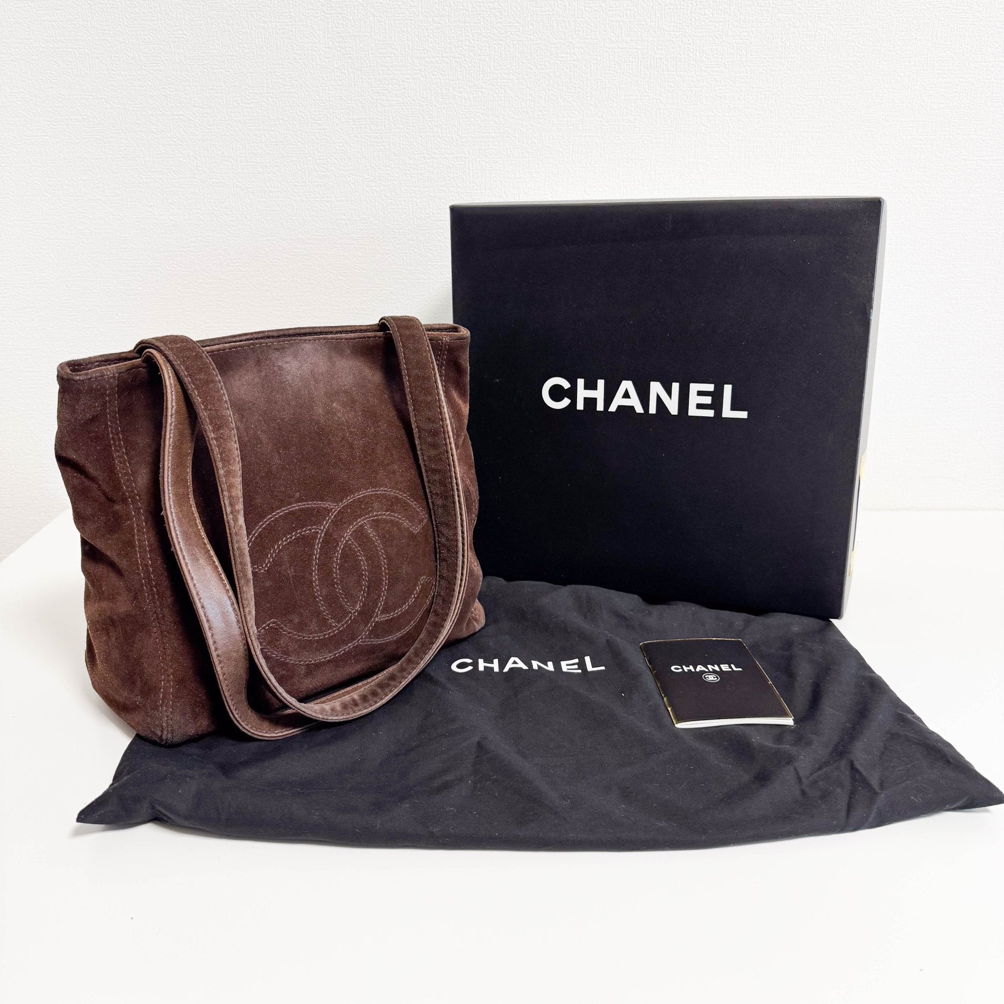 CHANEL Brown Suede CC Shoulder Bag, in , Sold by HIVE PRELOVED - Shoulder Bags, ,