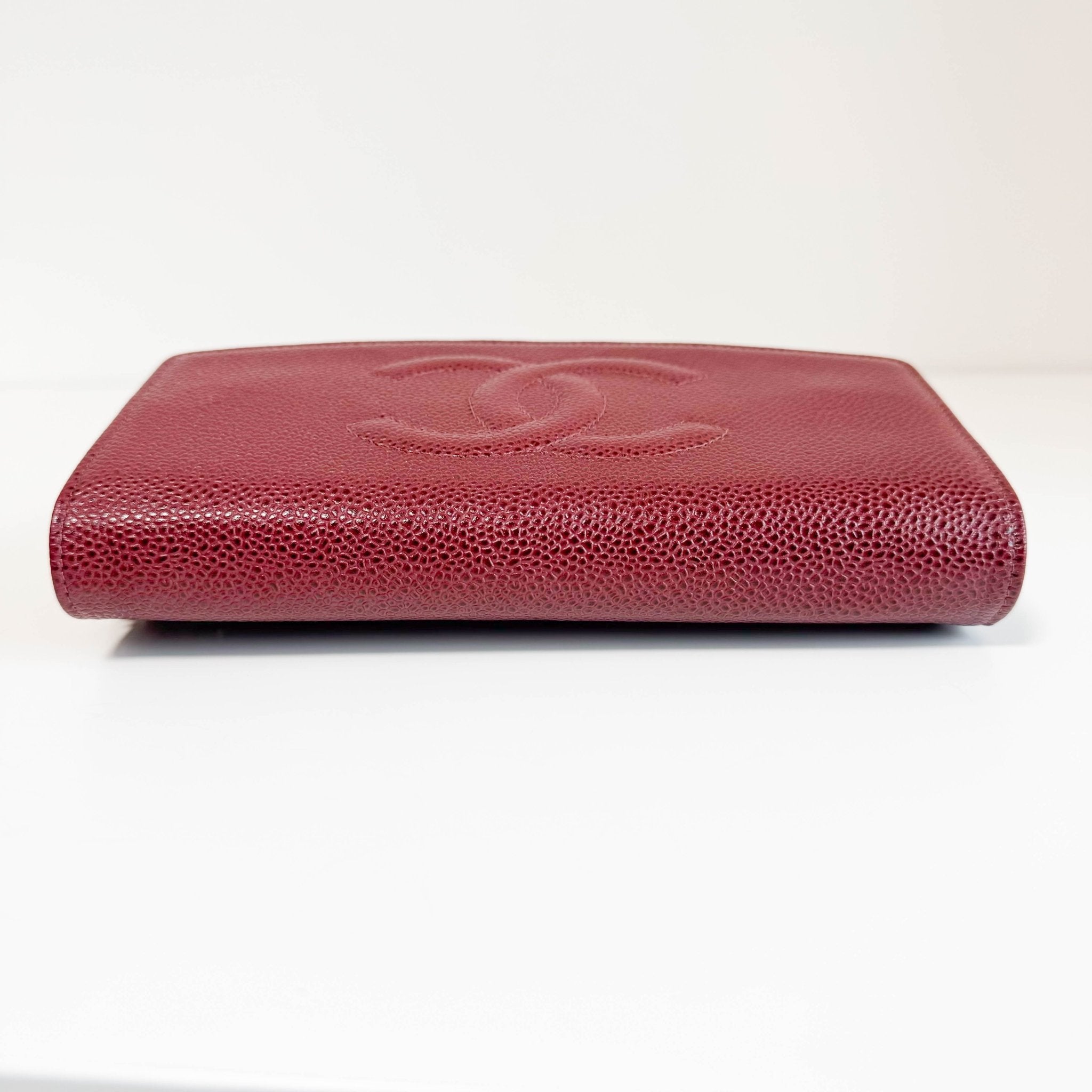 CHANEL Calf Skin Leather Burgundy Red Wallet On Chain (WOC), in , Sold by HIVE PRELOVED - Crossbody bags, ,