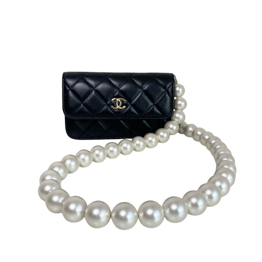 CHANEL Calfskin Quilted Mini Maxi Pearls Wallet On Chain WOC, in , Sold by HIVE PRELOVED - Crossbody bags, Mini bags, Purses / Wallets