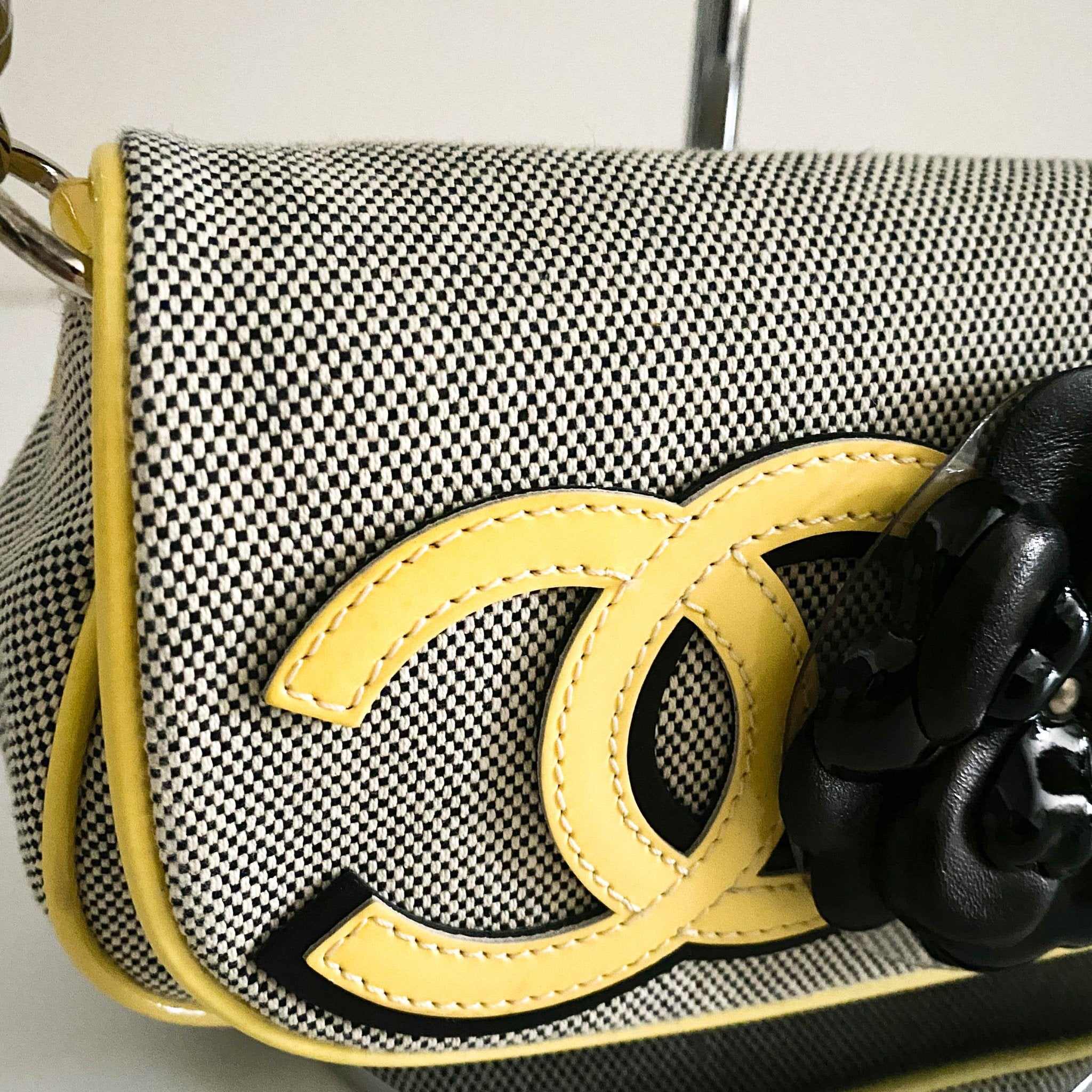 CHANEL Camellia CC No. 5 Canvas / Patent Shoulder Bag, in , Sold by HIVE PRELOVED - Shoulder Bags, ,