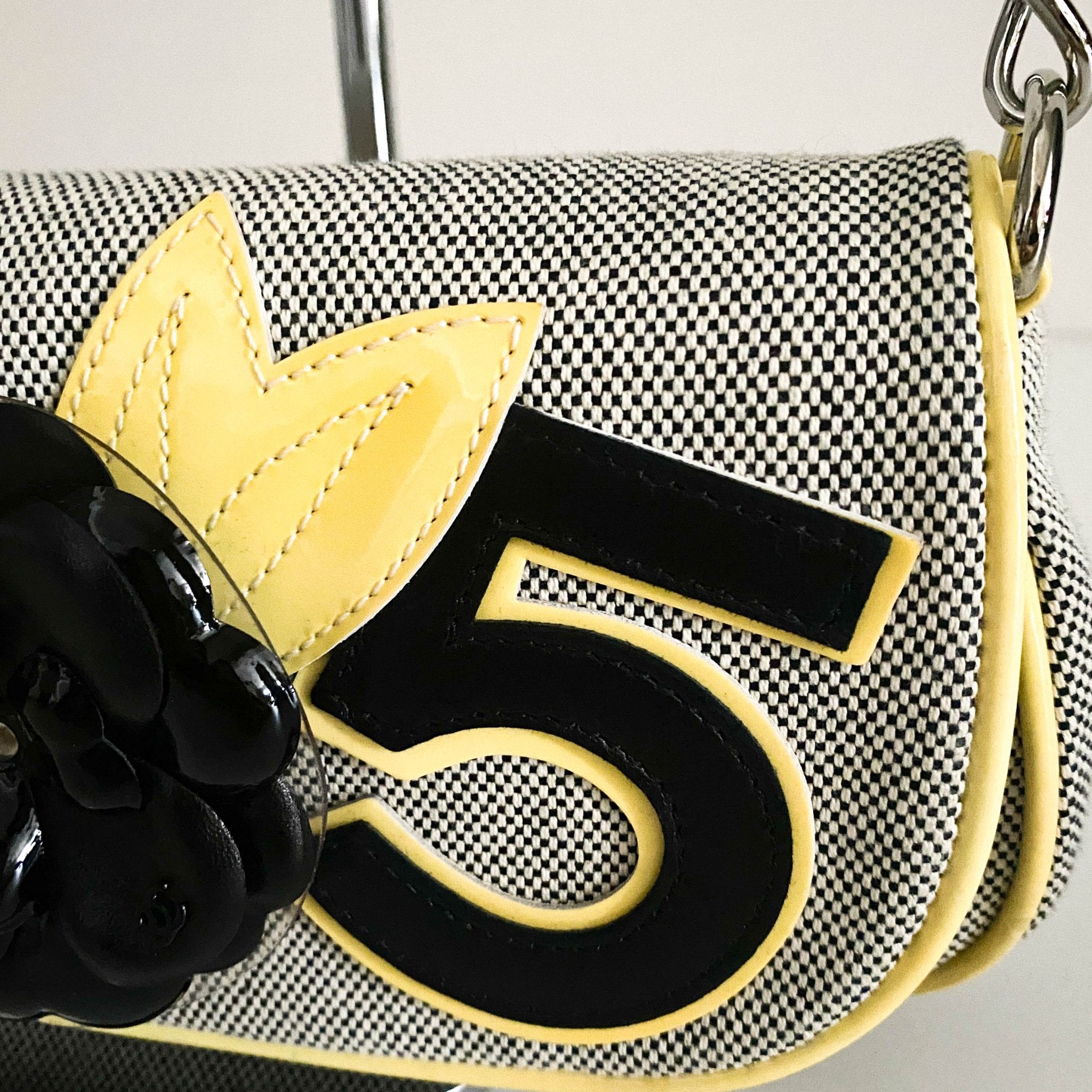 CHANEL Camellia CC No. 5 Canvas / Patent Shoulder Bag, in , Sold by HIVE PRELOVED - Shoulder Bags, ,