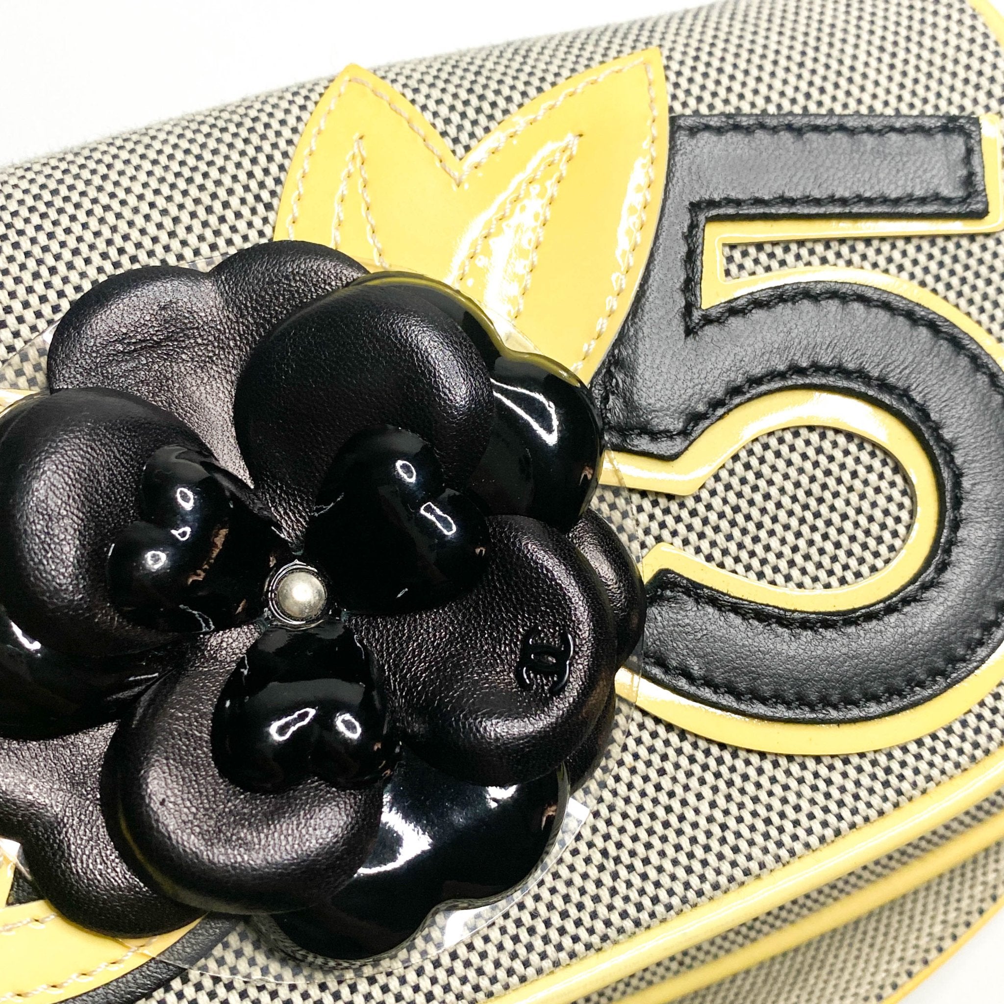 CHANEL Camellia CC No. 5 Canvas / Patent Shoulder Bag, in , Sold by HIVE PRELOVED - Shoulder Bags, ,