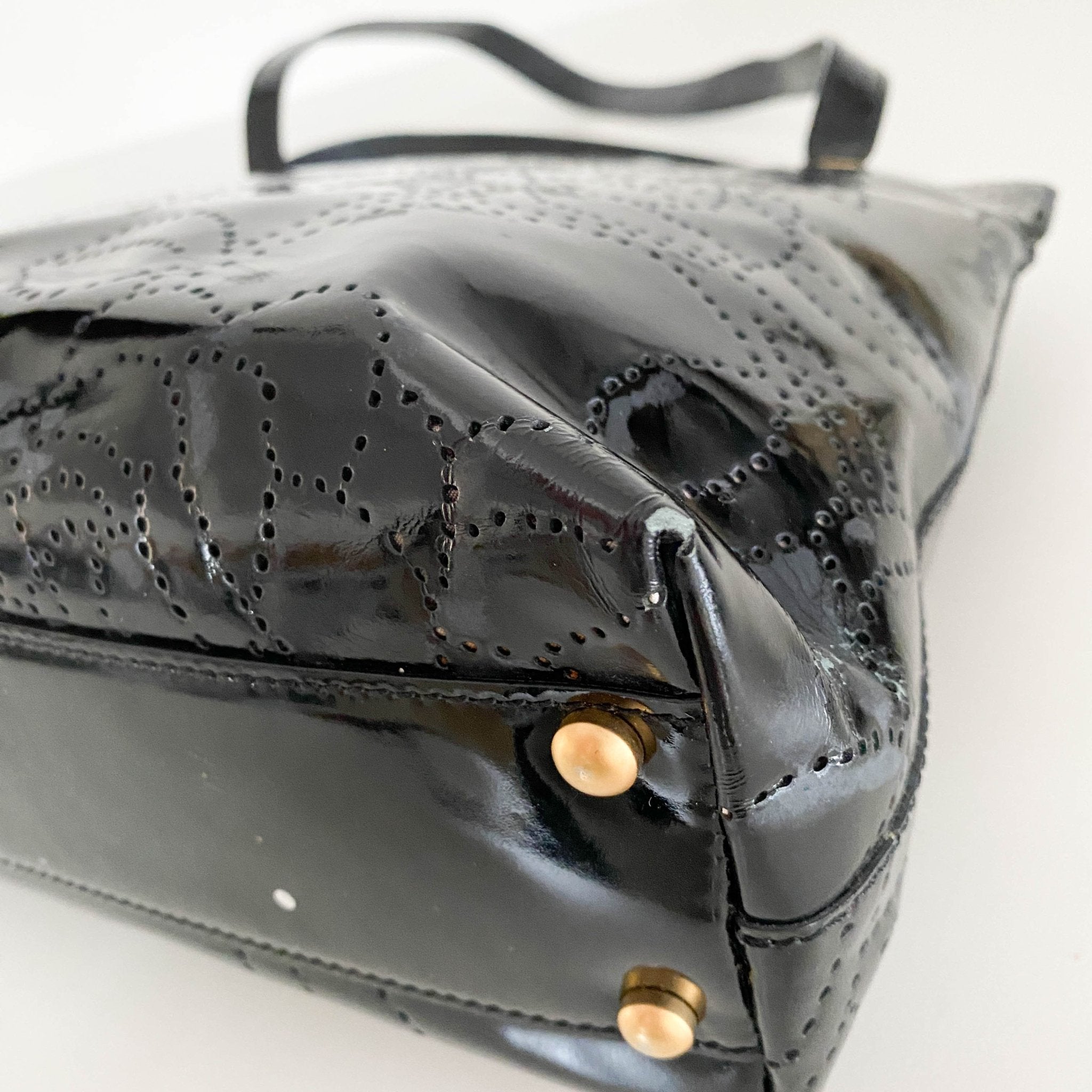 CHANEL Camellia Patent Leather Black Tote Bag, in , Sold by HIVE PRELOVED - Totes, ,