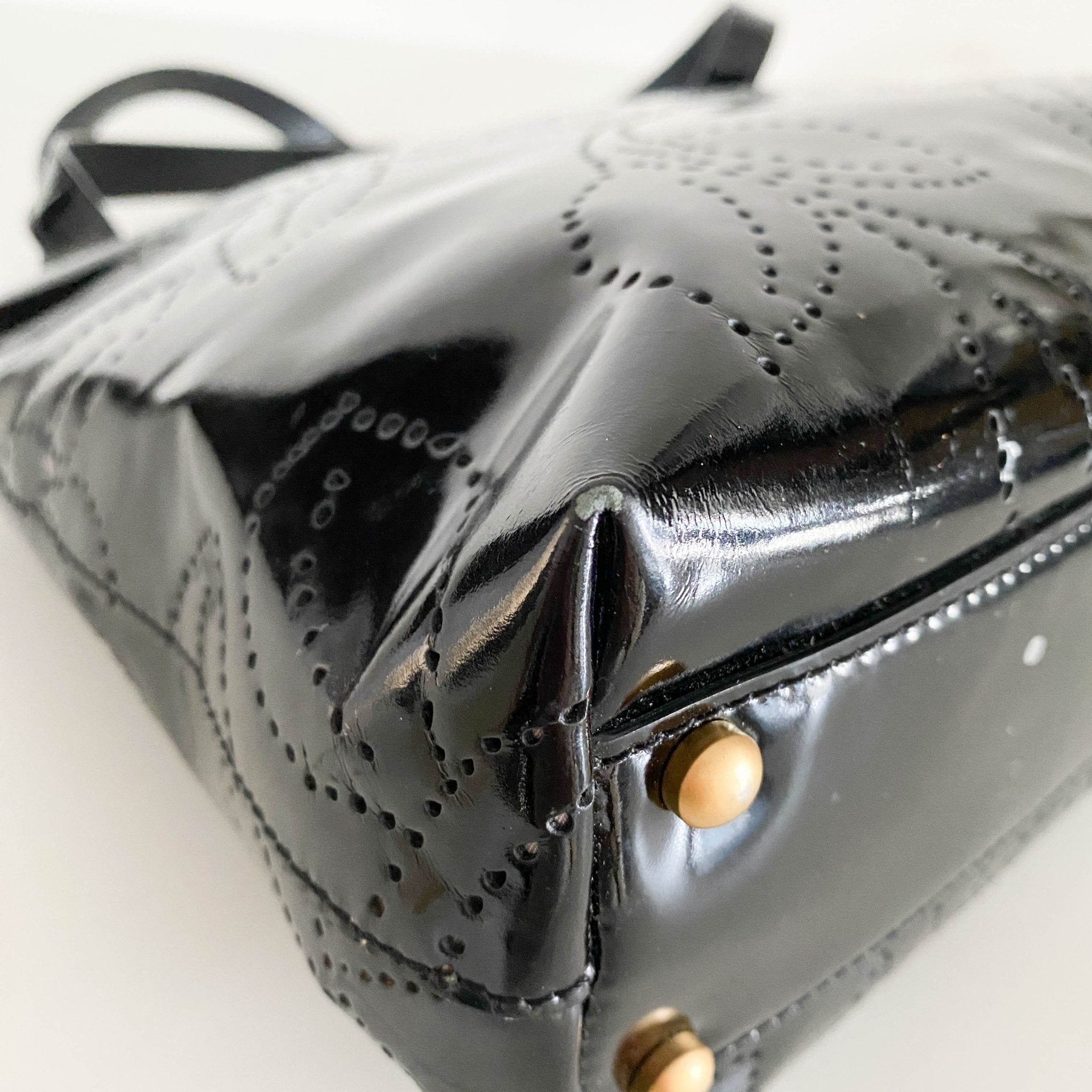 CHANEL Camellia Patent Leather Black Tote Bag, in , Sold by HIVE PRELOVED - Totes, ,