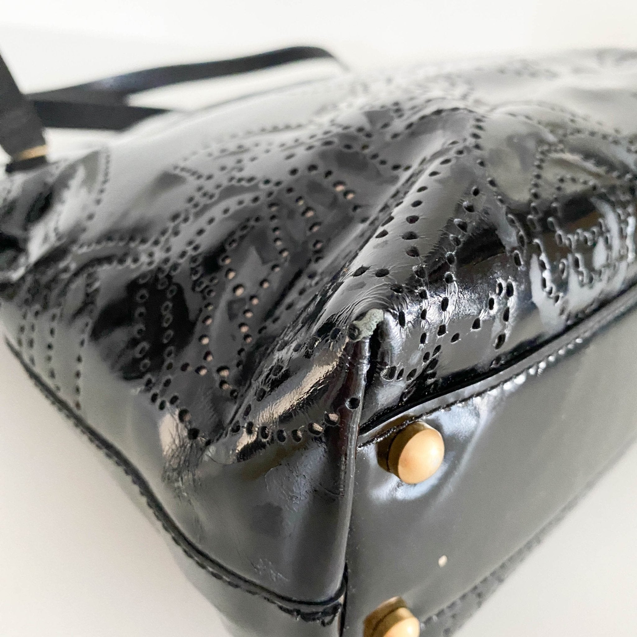 CHANEL Camellia Patent Leather Black Tote Bag, in , Sold by HIVE PRELOVED - Totes, ,