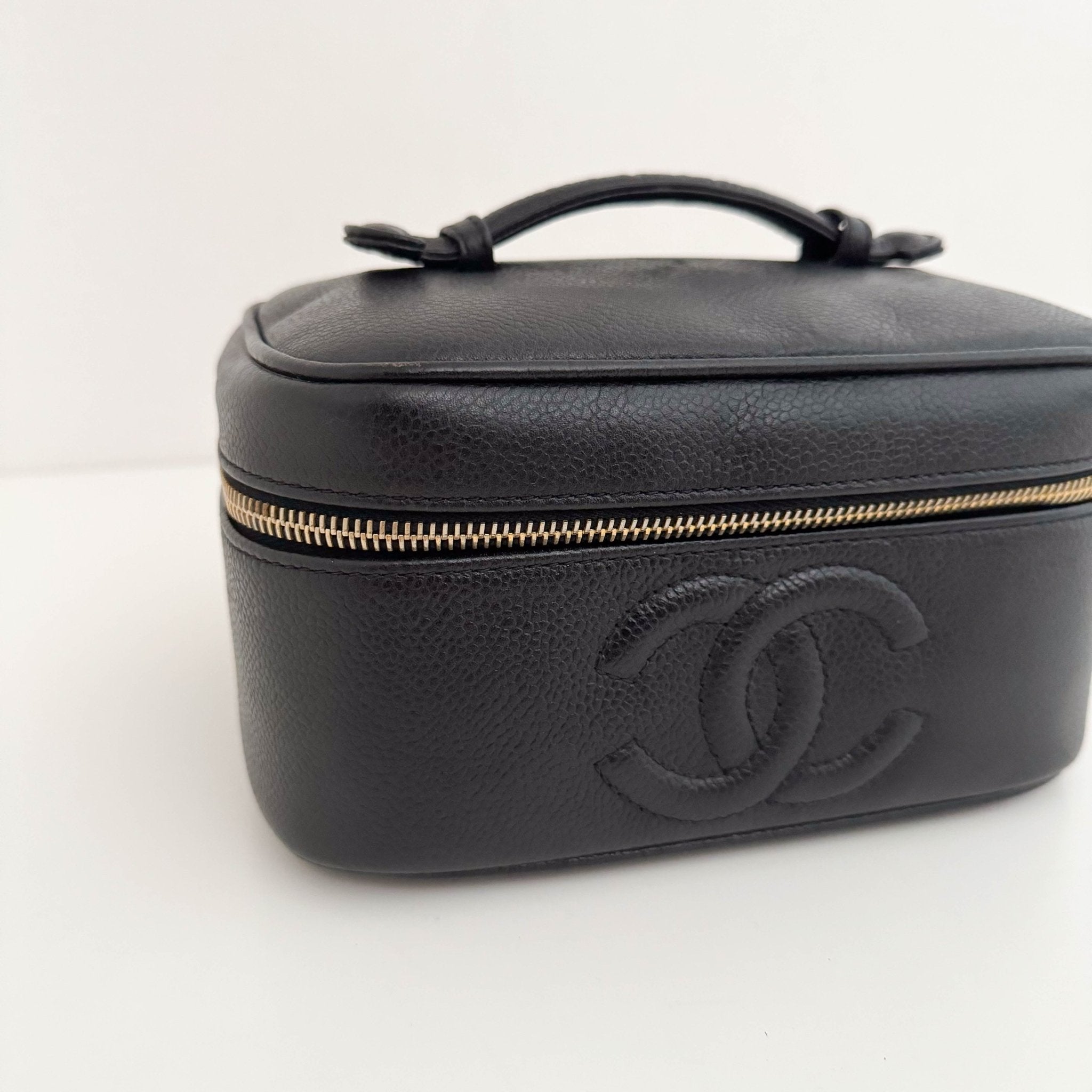 CHANEL Caviar CC Vanity Cosmetic Case Black, in , Sold by HIVE PRELOVED - Handle Bags, ,