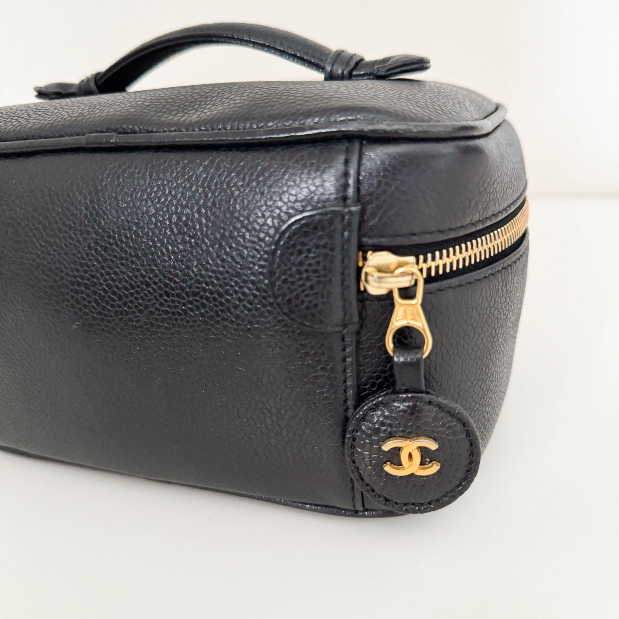 CHANEL Caviar CC Vanity Cosmetic Case Black, in , Sold by HIVE PRELOVED - Handle Bags, ,