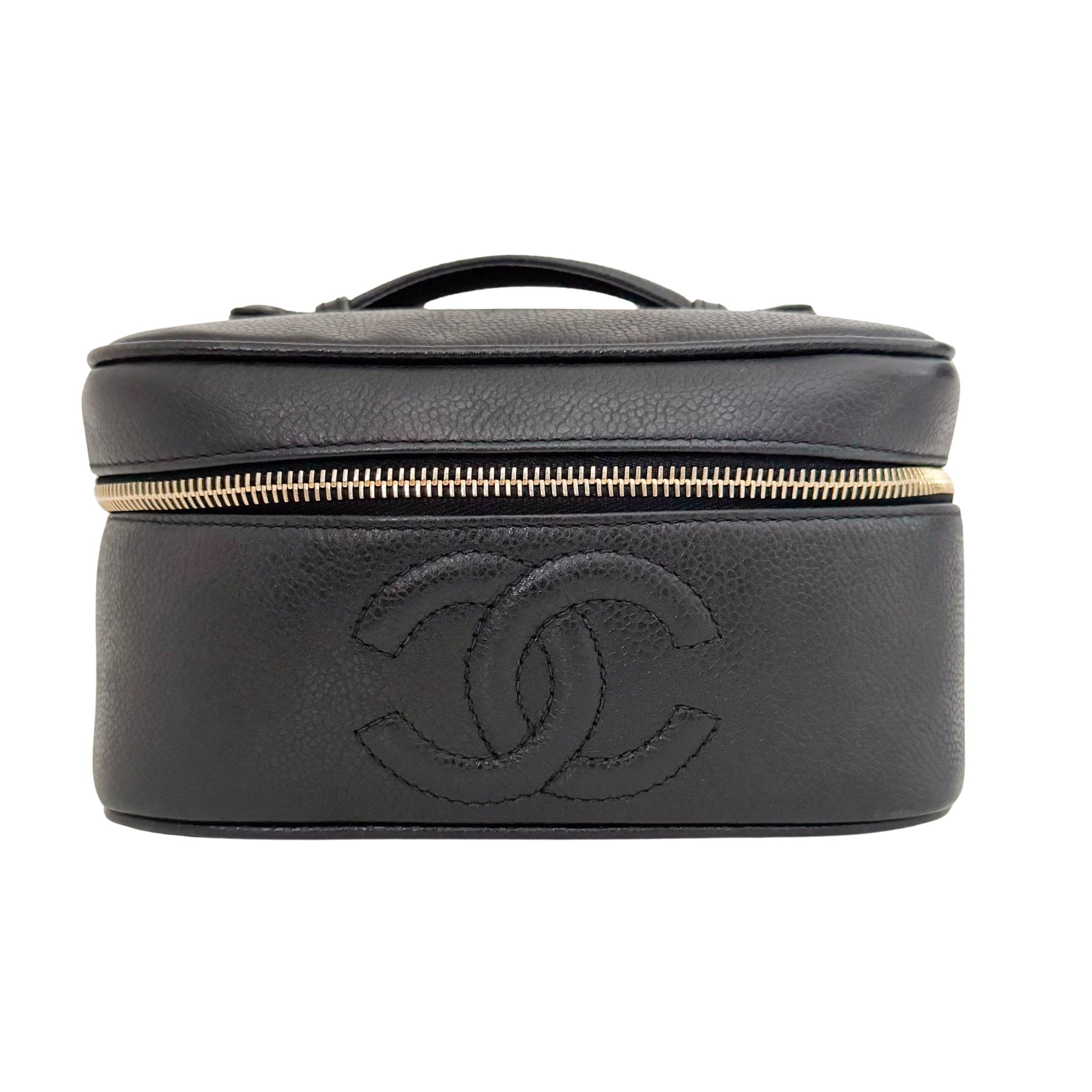 CHANEL Caviar CC Vanity Cosmetic Case Black, in , Sold by HIVE PRELOVED - Handle Bags, ,