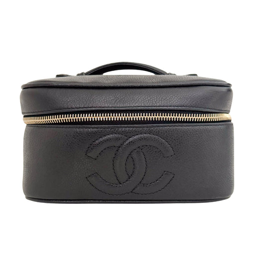 CHANEL Caviar CC Vanity Cosmetic Case Black, in , Sold by HIVE PRELOVED - Handle Bags, ,