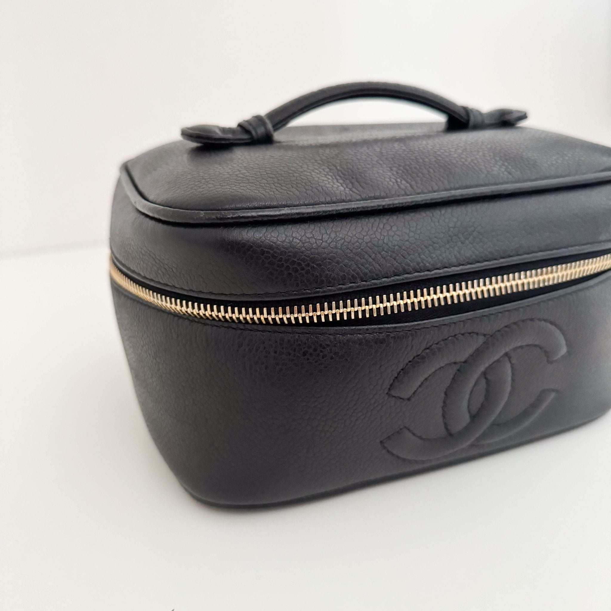 CHANEL Caviar CC Vanity Cosmetic Case Black, in , Sold by HIVE PRELOVED - Handle Bags, ,