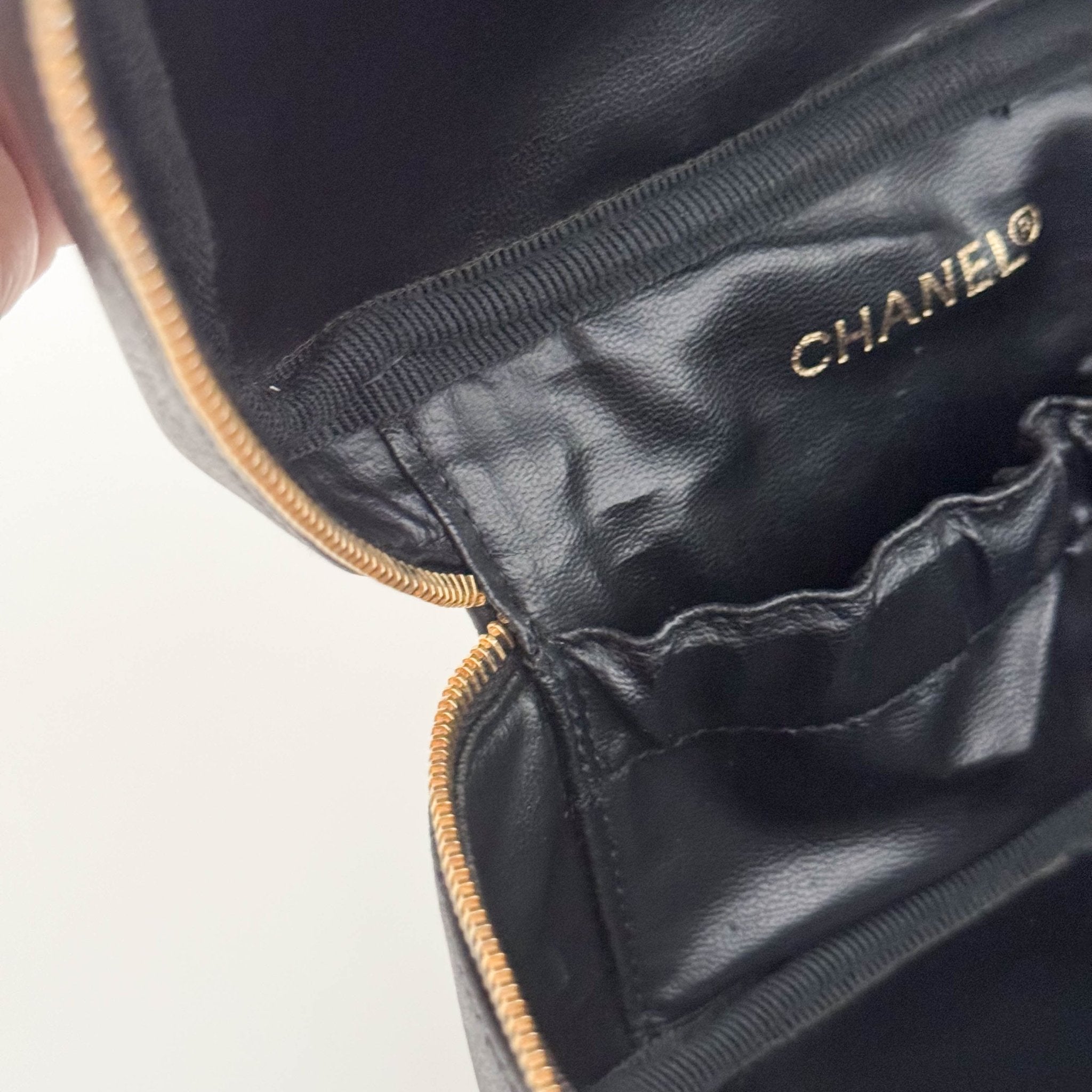 CHANEL Caviar CC Vanity Cosmetic Case Black, in , Sold by HIVE PRELOVED - Handle Bags, ,