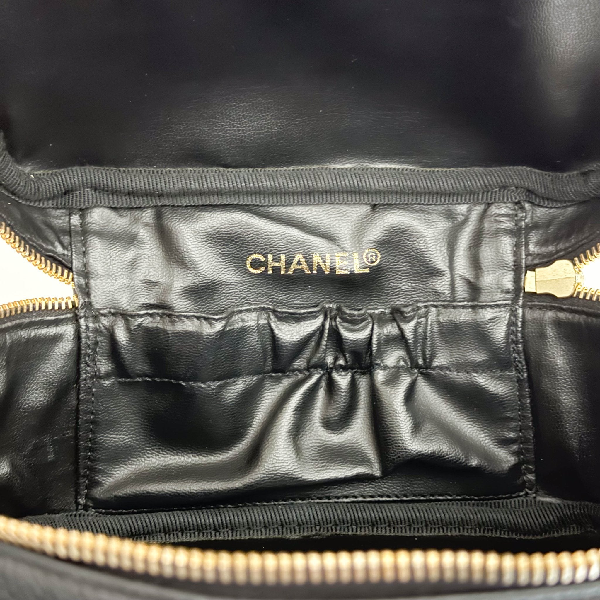 CHANEL Caviar CC Vanity Cosmetic Case Black, in , Sold by HIVE PRELOVED - Handle Bags, ,