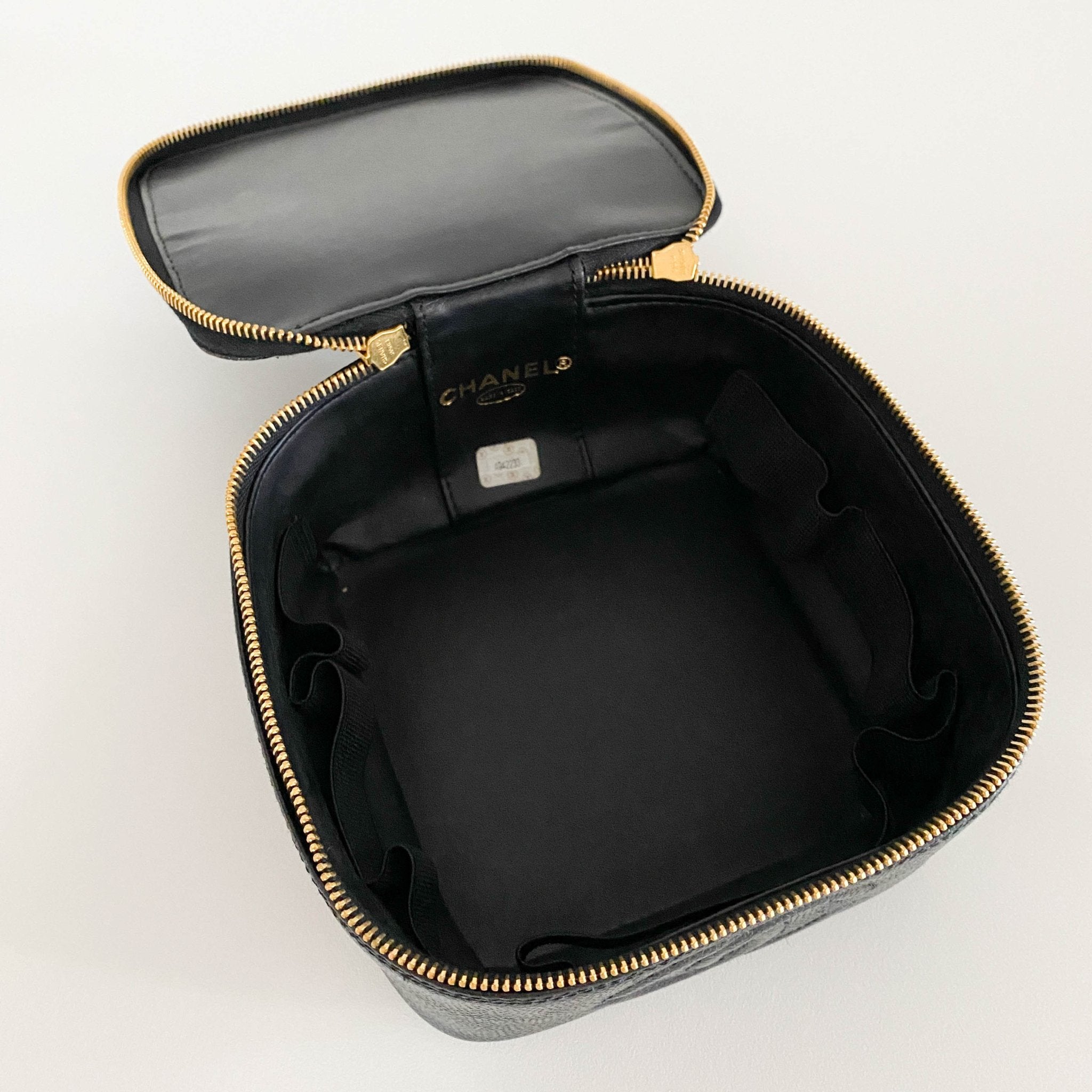 CHANEL Caviar CC Vanity Cosmetic Case Black, in , Sold by HIVE PRELOVED - Handle Bags, ,