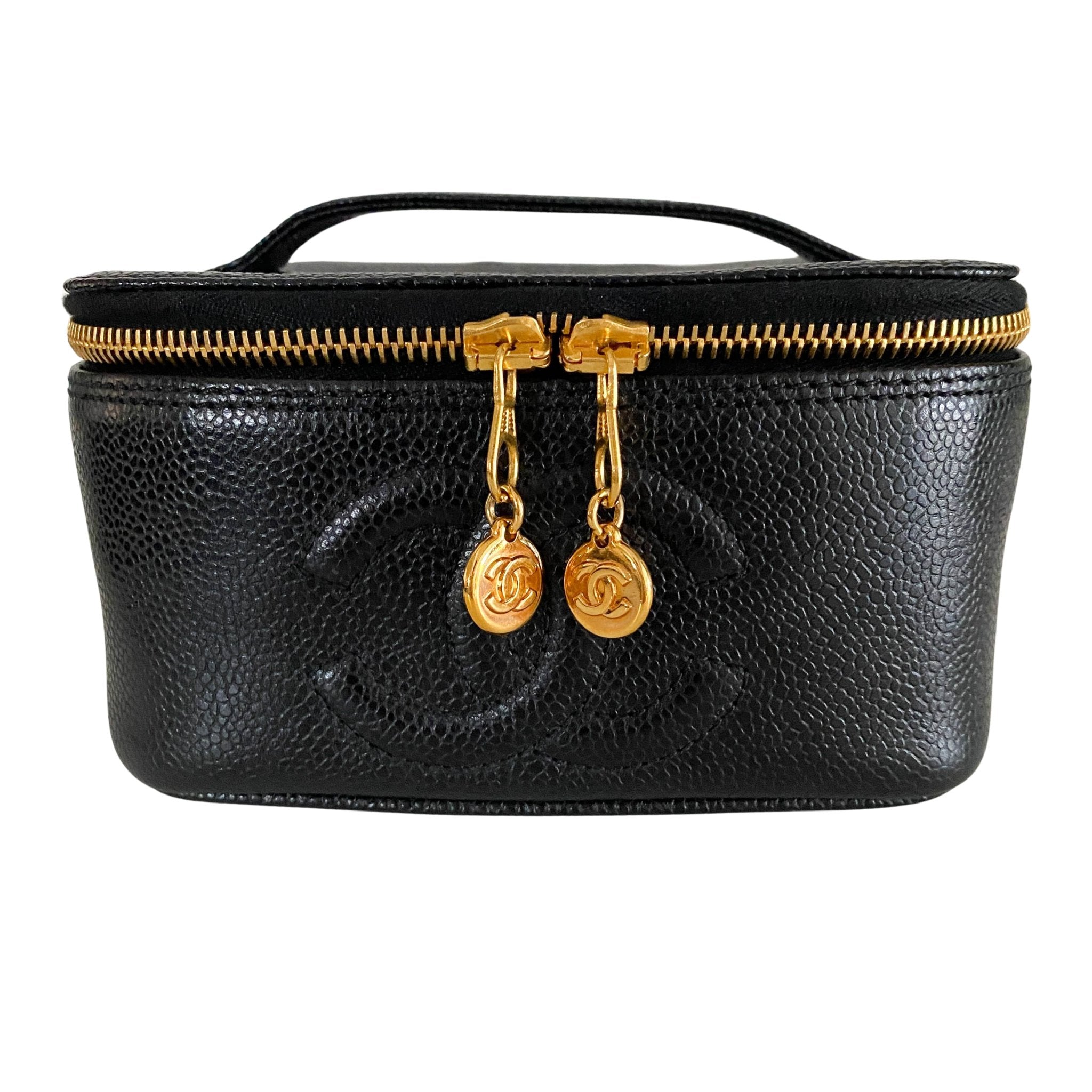 CHANEL Caviar CC Vanity Cosmetic Case Black, in , Sold by HIVE PRELOVED - Handle Bags, ,