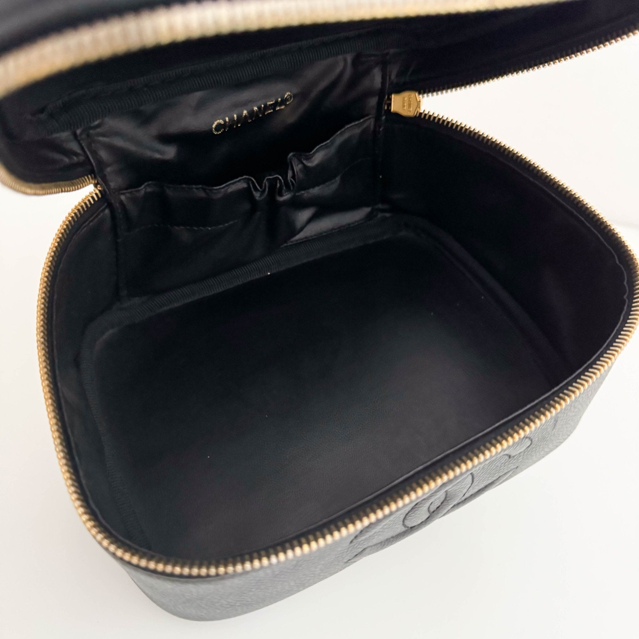 CHANEL Caviar CC Vanity Cosmetic Case Black, in , Sold by HIVE PRELOVED - Handle Bags, ,