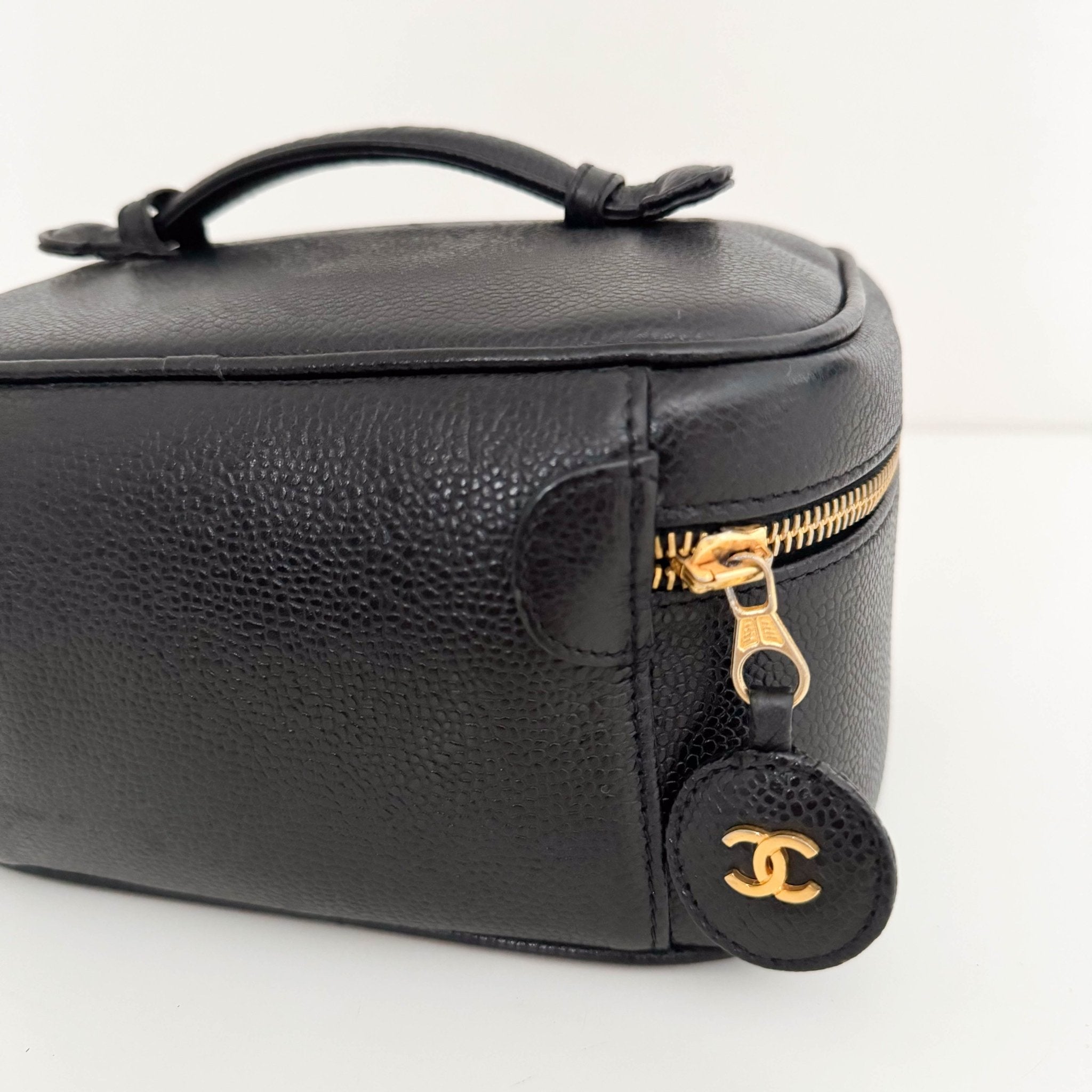 CHANEL Caviar CC Vanity Cosmetic Case Black, in , Sold by HIVE PRELOVED - Handle Bags, ,