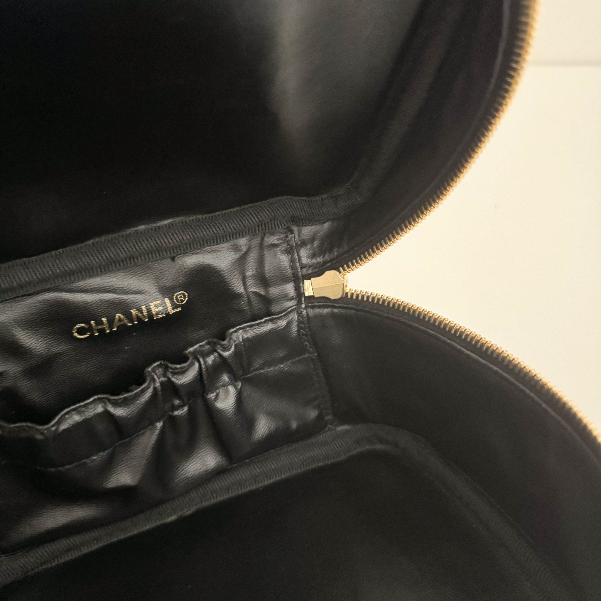 CHANEL Caviar CC Vanity Cosmetic Case Black, in , Sold by HIVE PRELOVED - Handle Bags, ,