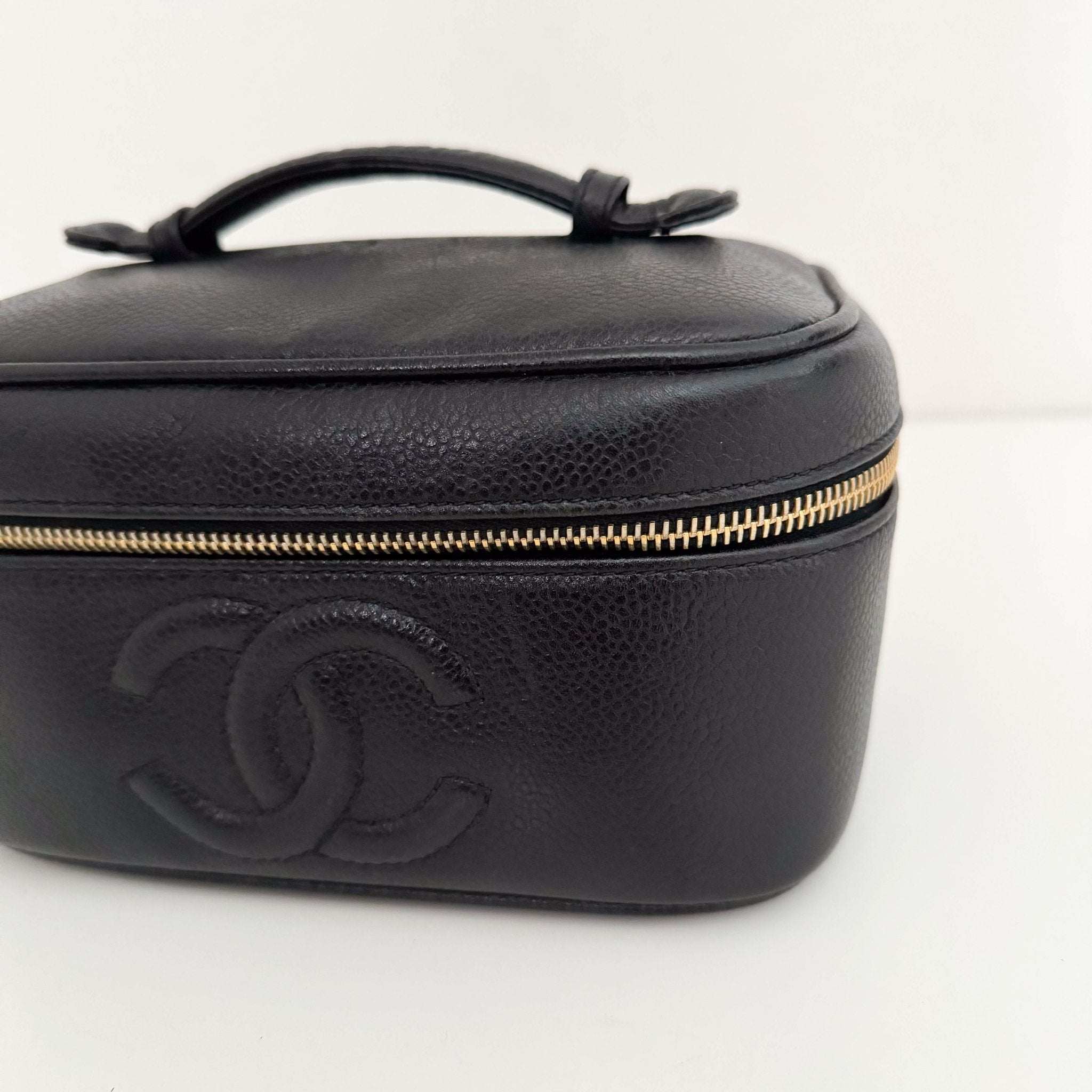 CHANEL Caviar CC Vanity Cosmetic Case Black, in , Sold by HIVE PRELOVED - Handle Bags, ,