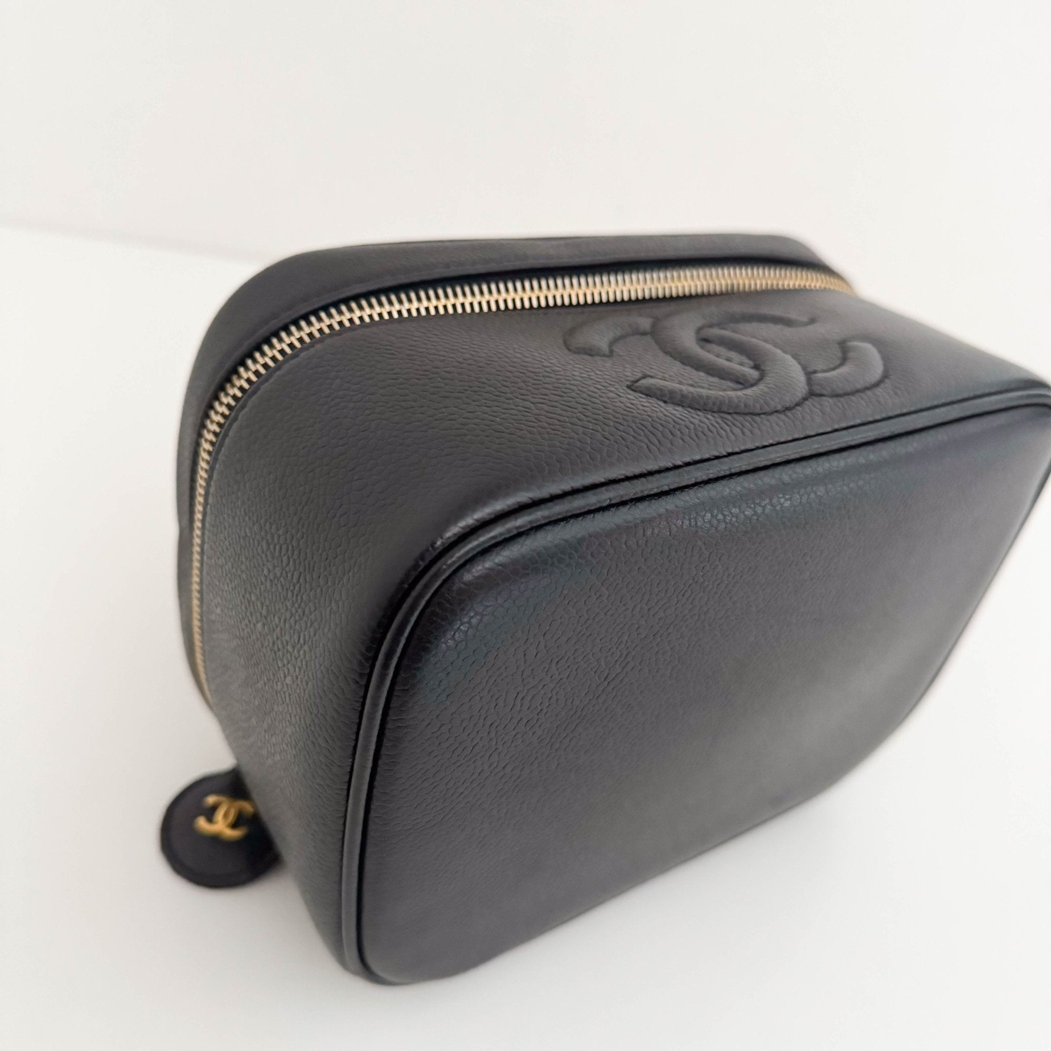 CHANEL Caviar CC Vanity Cosmetic Case Black, in , Sold by HIVE PRELOVED - Handle Bags, ,