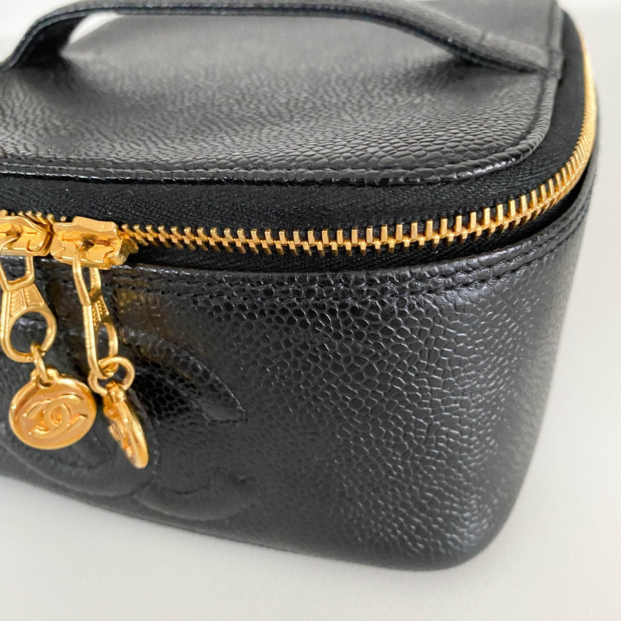 CHANEL Caviar CC Vanity Cosmetic Case Black, in , Sold by HIVE PRELOVED - Handle Bags, ,