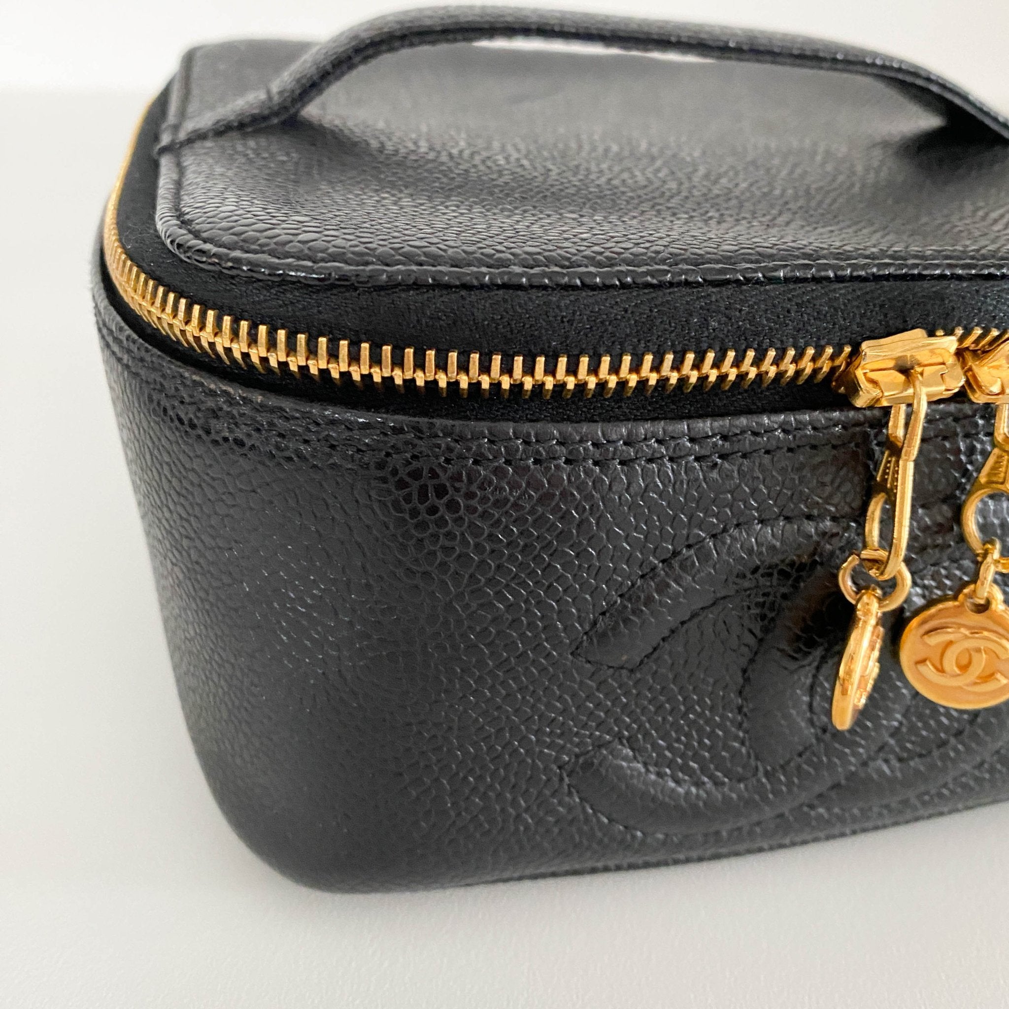 CHANEL Caviar CC Vanity Cosmetic Case Black, in , Sold by HIVE PRELOVED - Handle Bags, ,