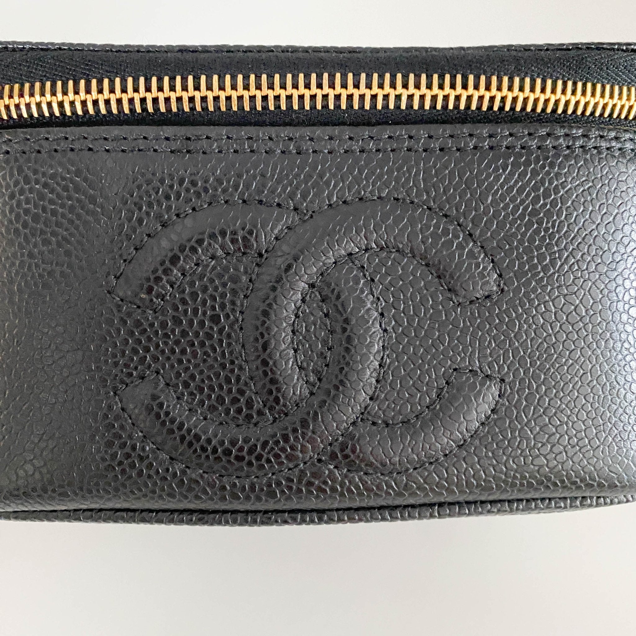 CHANEL Caviar CC Vanity Cosmetic Case Black, in , Sold by HIVE PRELOVED - Handle Bags, ,