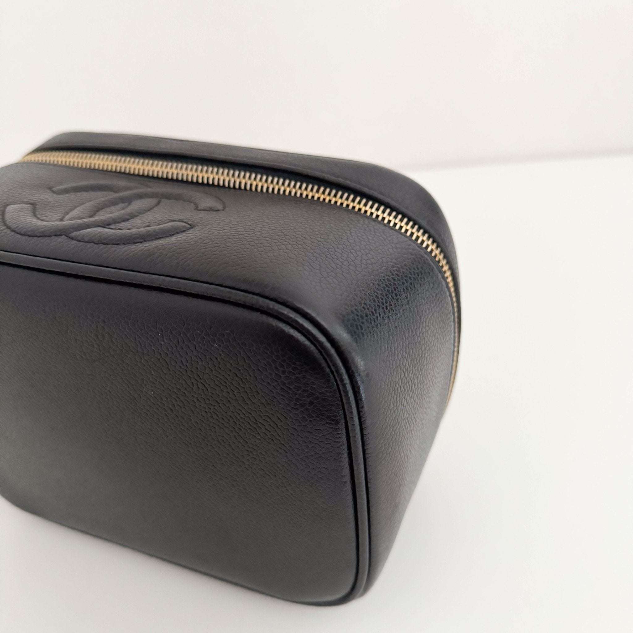 CHANEL Caviar CC Vanity Cosmetic Case Black, in , Sold by HIVE PRELOVED - Handle Bags, ,