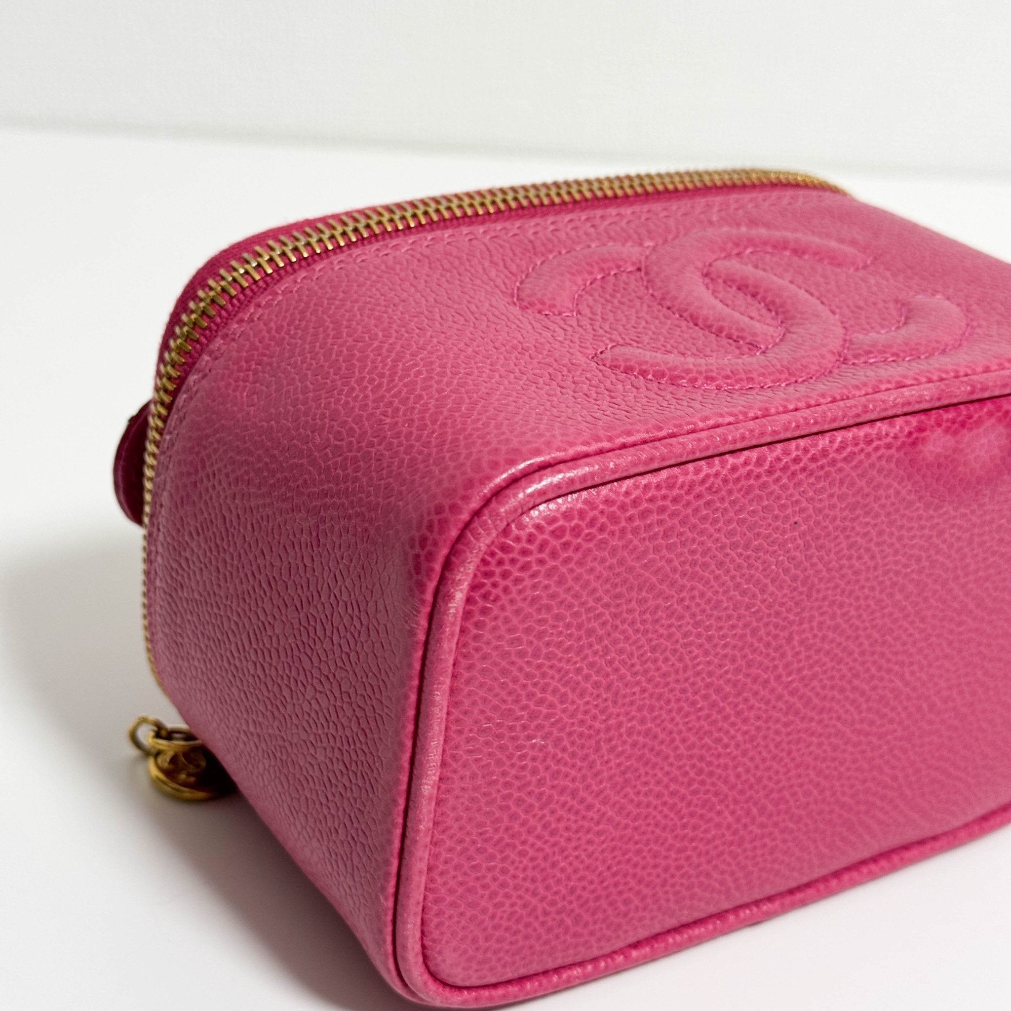 CHANEL Caviar Skin Mini Vanity Case Pink, in , Sold by HIVE PRELOVED - Handle Bags, ,