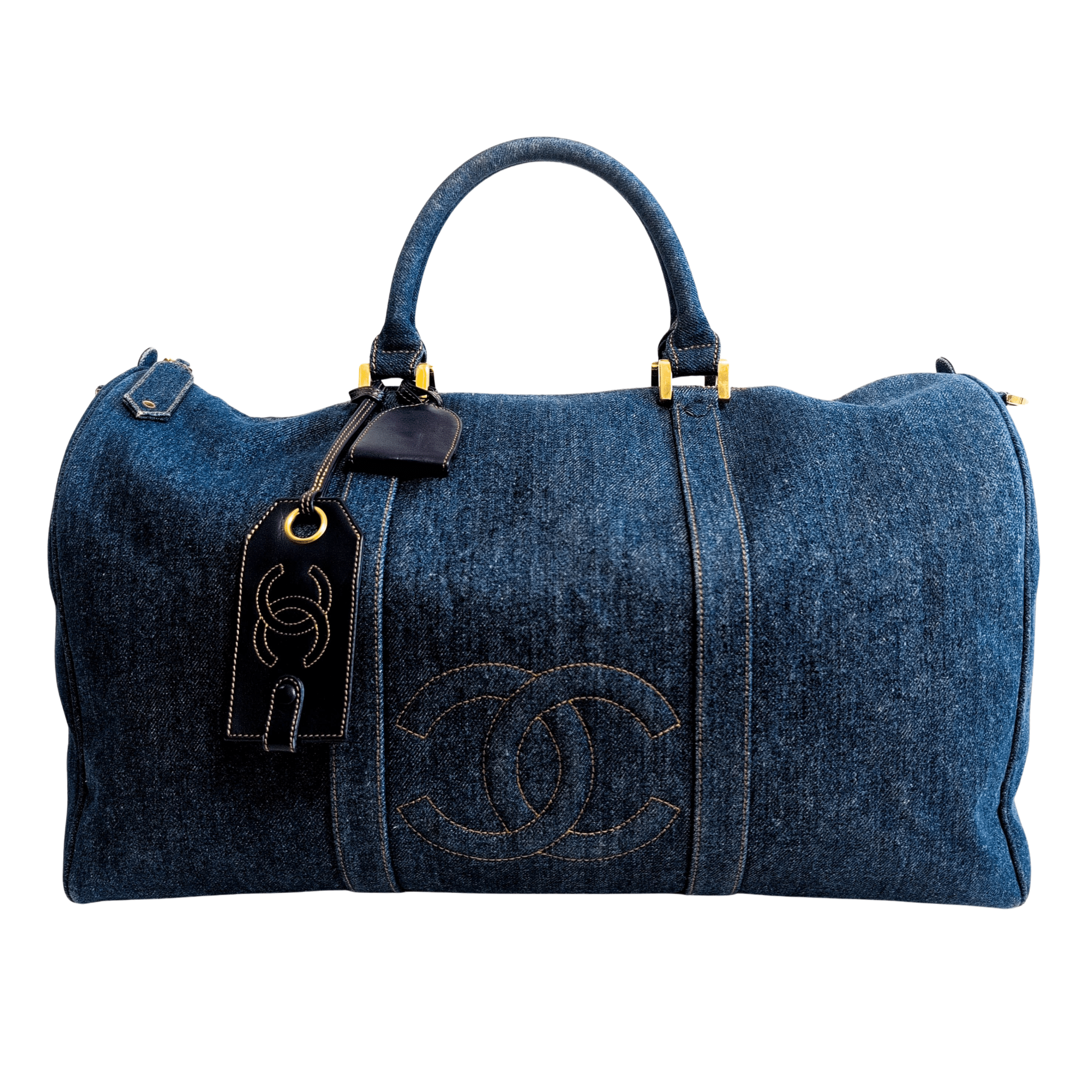 CHANEL CC Denim Boston Bag, in , Sold by HIVE PRELOVED - Travel bags, ,