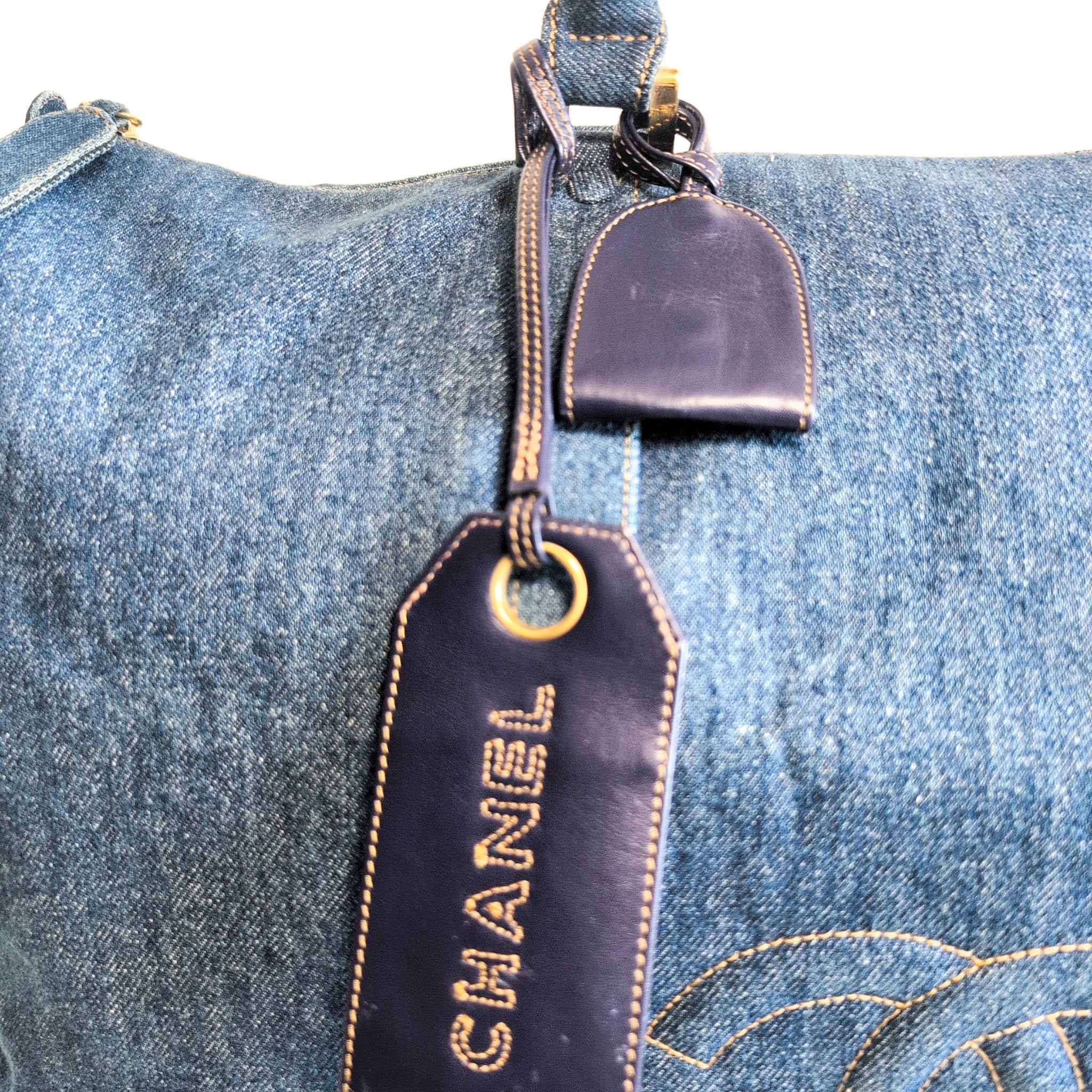 CHANEL CC Denim Boston Bag, in , Sold by HIVE PRELOVED - Travel bags, ,