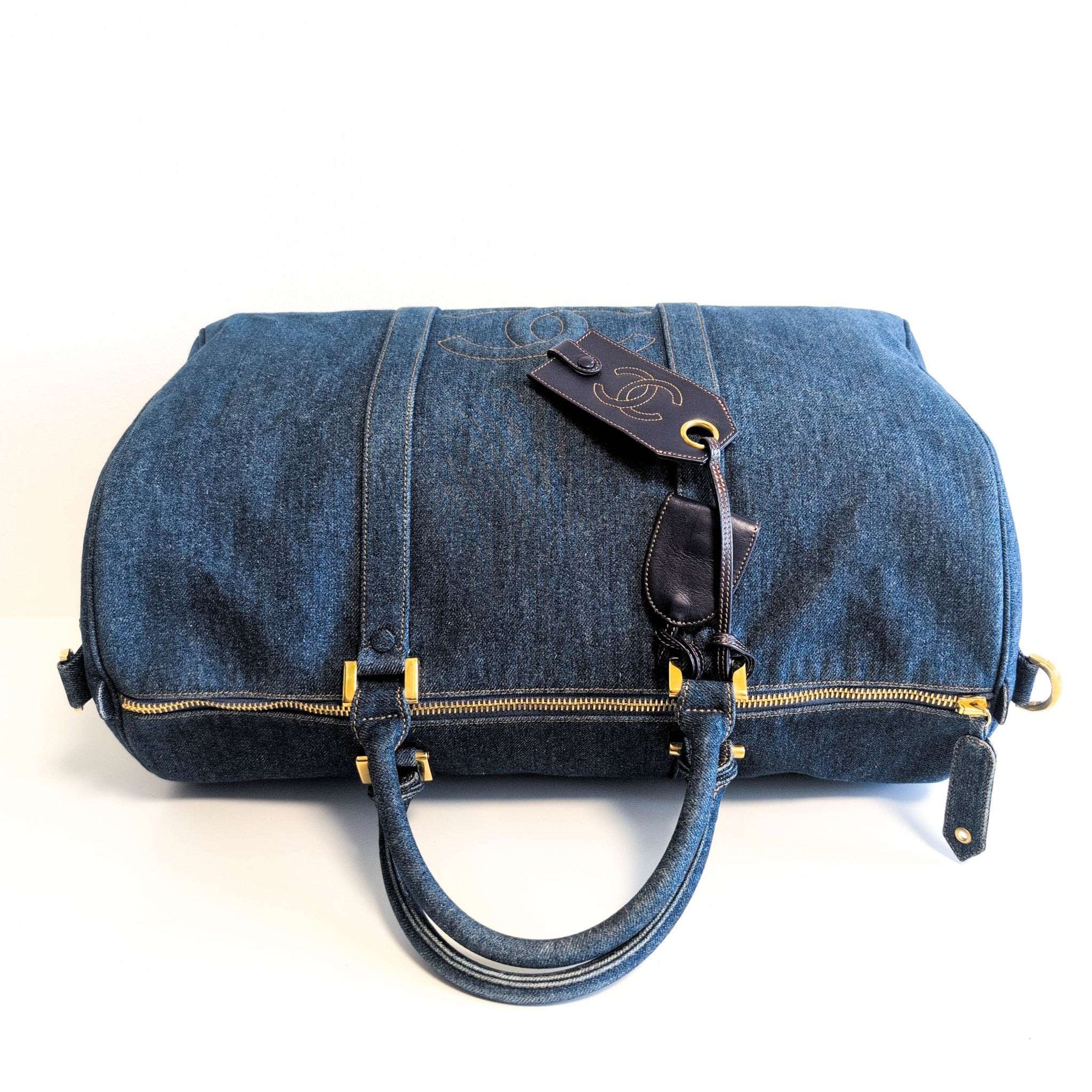 CHANEL CC Denim Boston Bag, in , Sold by HIVE PRELOVED - Travel bags, ,