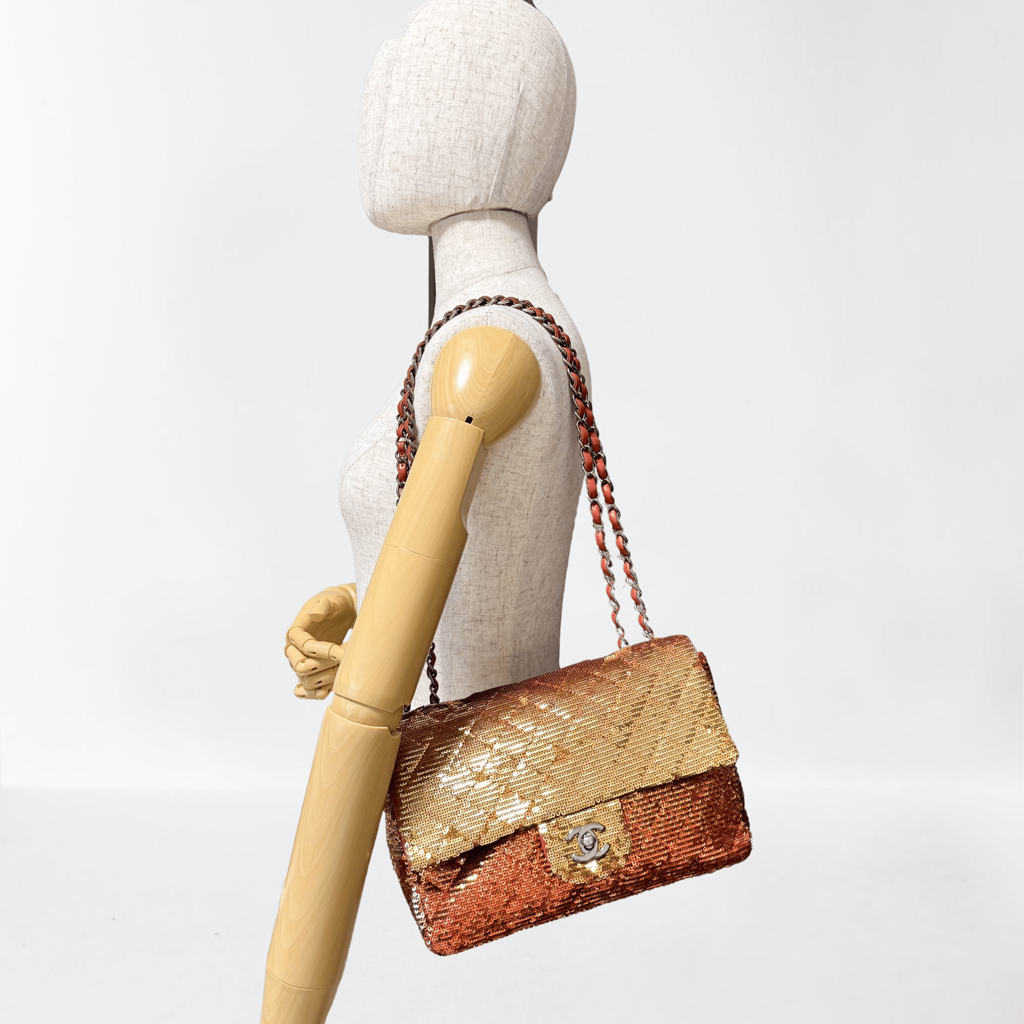 CHANEL CC Flap Quilted Ombre Sequins Chain Shoulder Bag, in , Sold by HIVE PRELOVED - Crossbody bags, Shoulder Bags,