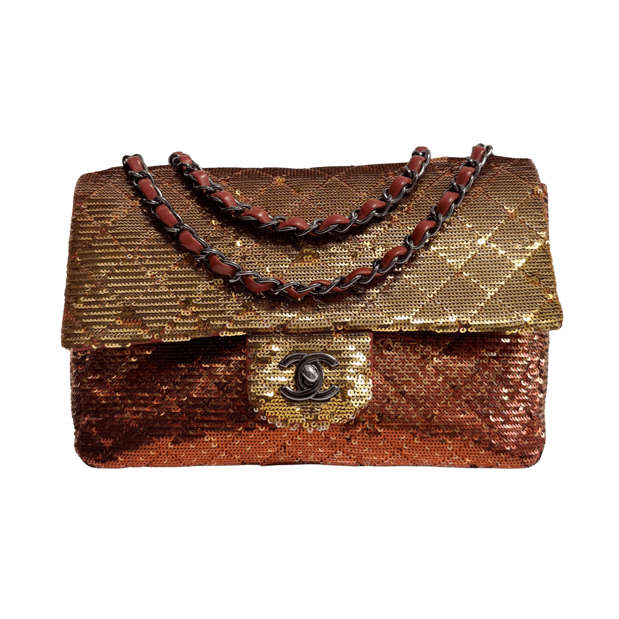 CHANEL CC Flap Quilted Ombre Sequins Chain Shoulder Bag, in , Sold by HIVE PRELOVED - Crossbody bags, Shoulder Bags,