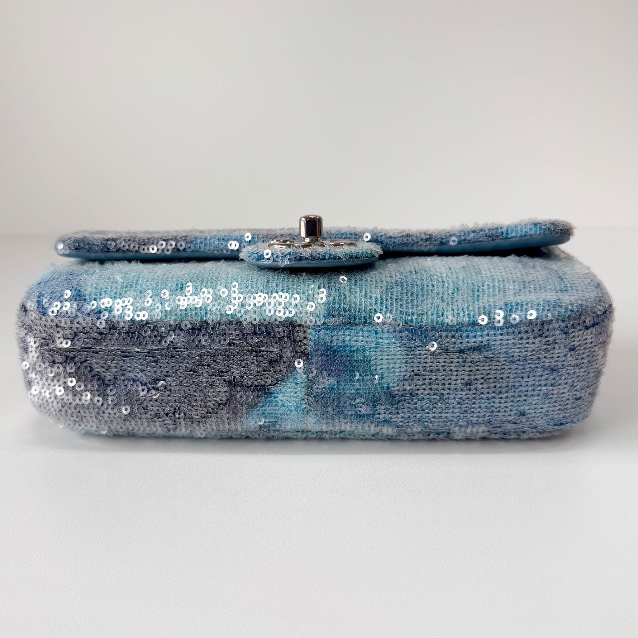 CHANEL CC Flap Waterfall Sequin Blue Double Chain Shoulder Bag, in , Sold by HIVE PRELOVED - Shoulder Bags, ,