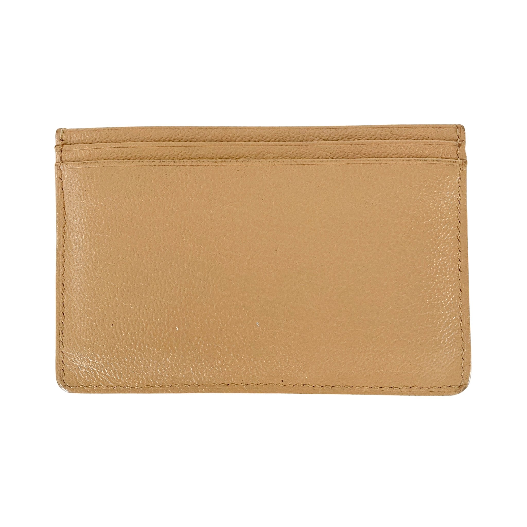 CHANEL CC Logo Beige Leather Card Holder Case, in , Sold by HIVE PRELOVED - Card Holder, ,