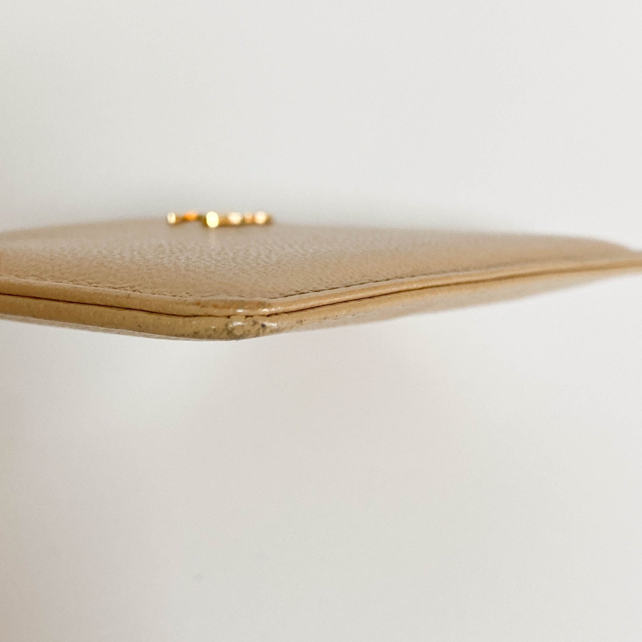 CHANEL CC Logo Beige Leather Card Holder Case, in , Sold by HIVE PRELOVED - Card Holder, ,