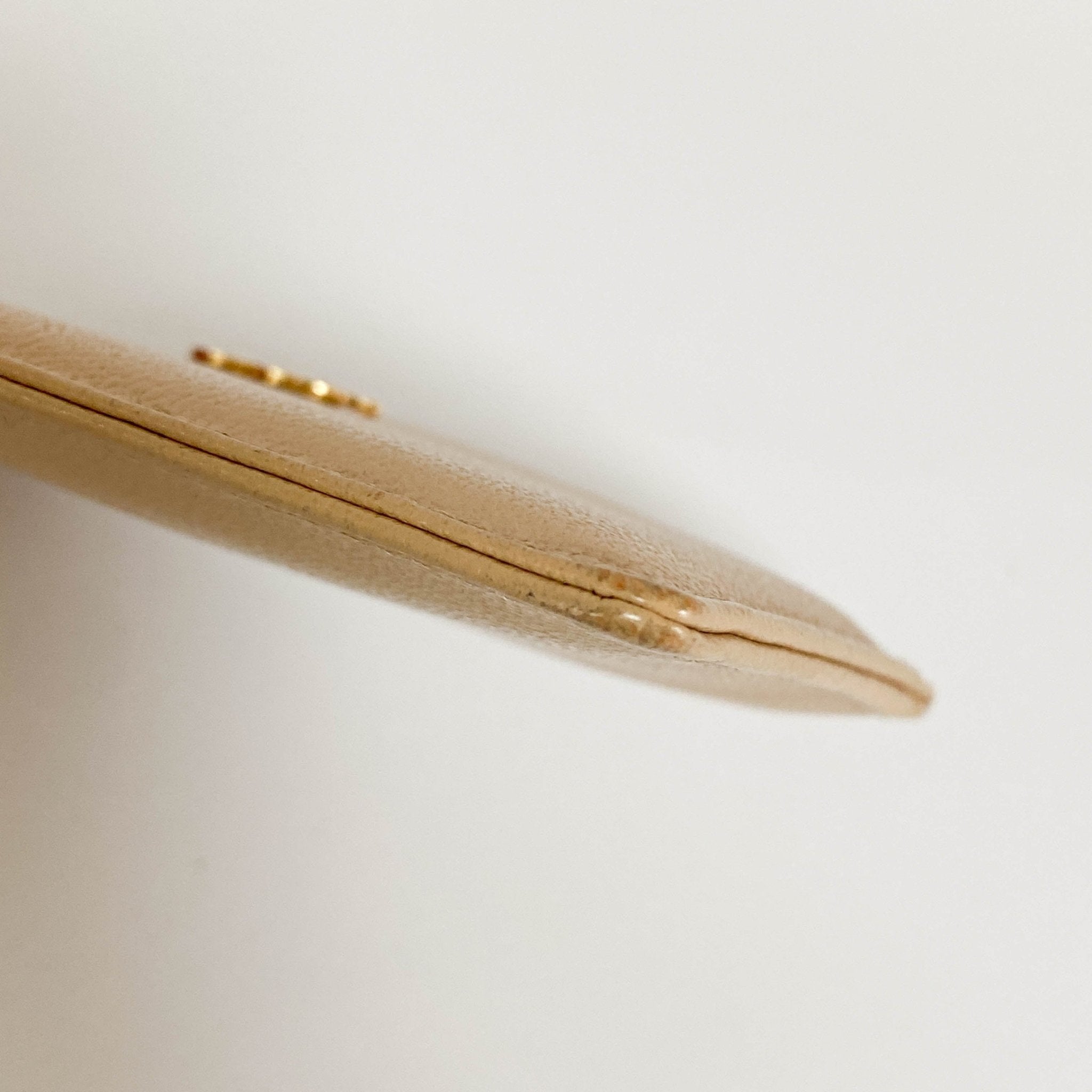 CHANEL CC Logo Beige Leather Card Holder Case, in , Sold by HIVE PRELOVED - Card Holder, ,