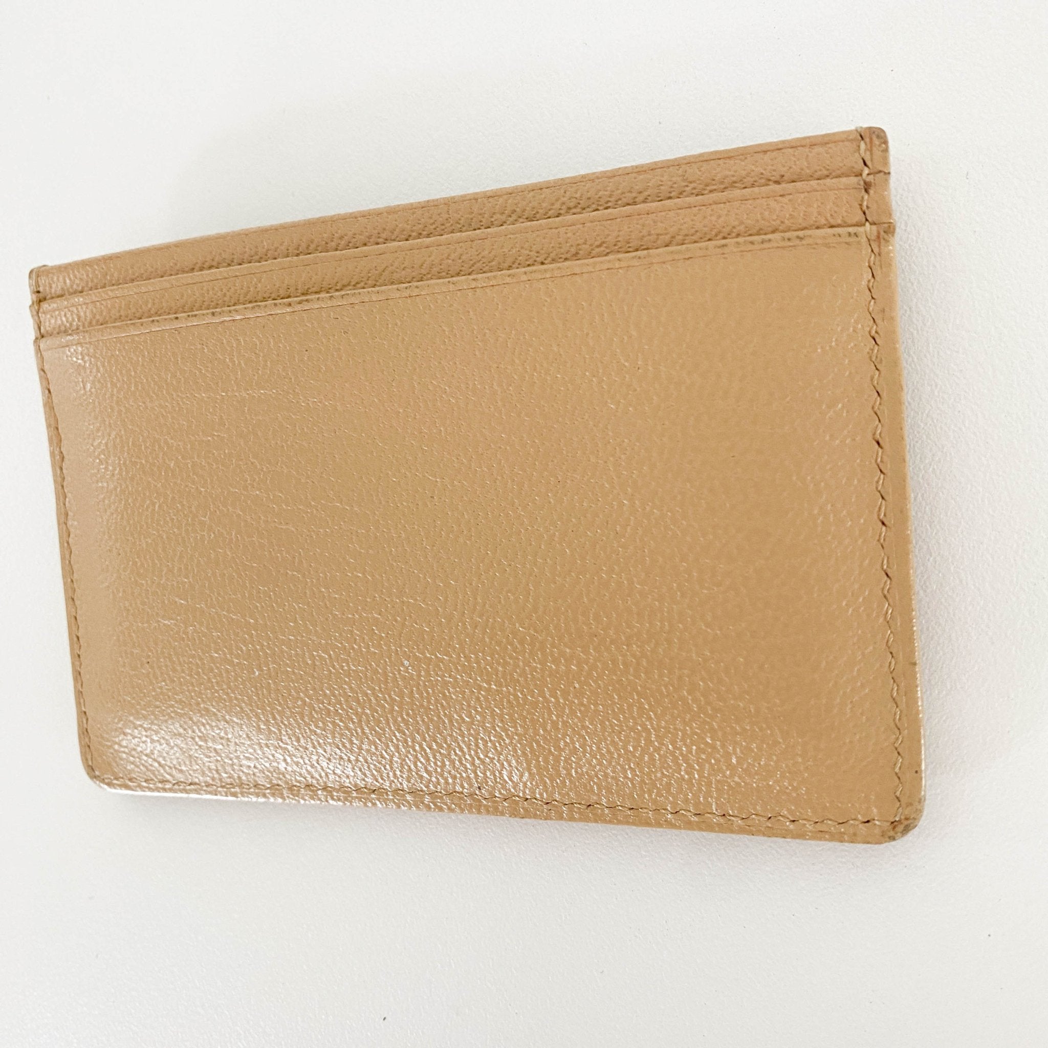 CHANEL CC Logo Beige Leather Card Holder Case, in , Sold by HIVE PRELOVED - Card Holder, ,