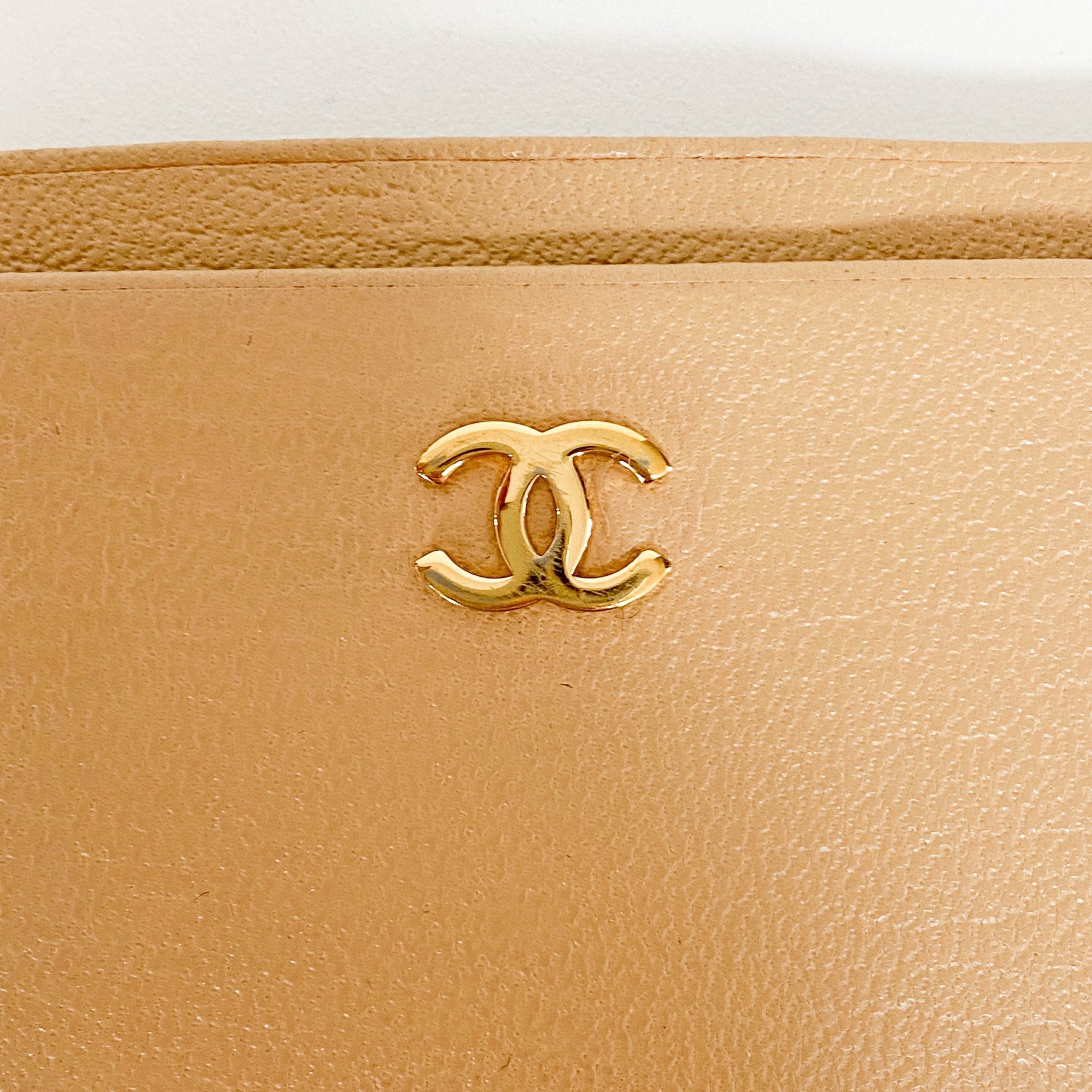 CHANEL CC Logo Beige Leather Card Holder Case, in , Sold by HIVE PRELOVED - Card Holder, ,