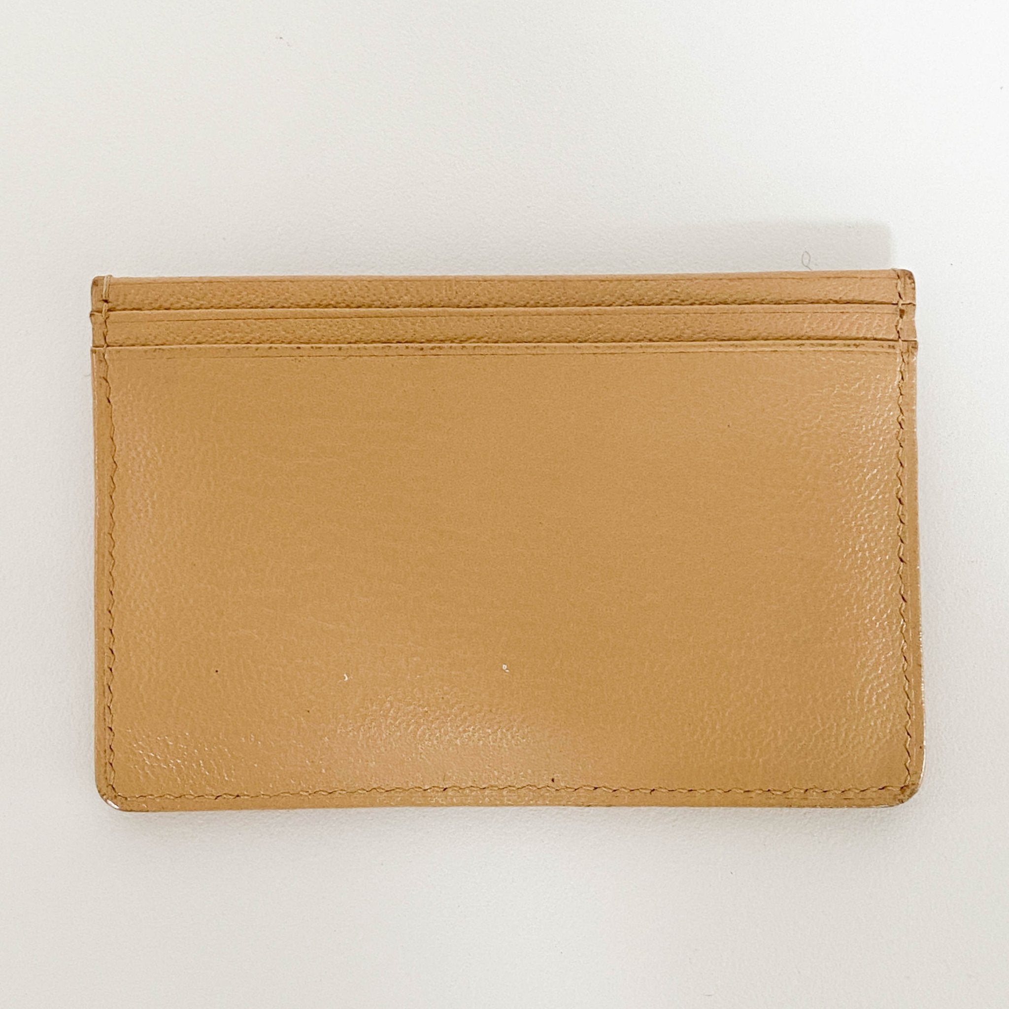 CHANEL CC Logo Beige Leather Card Holder Case, in , Sold by HIVE PRELOVED - Card Holder, ,