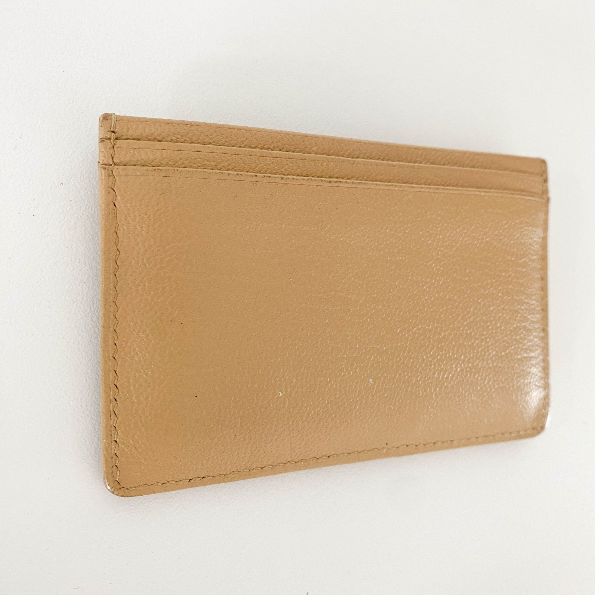 CHANEL CC Logo Beige Leather Card Holder Case, in , Sold by HIVE PRELOVED - Card Holder, ,