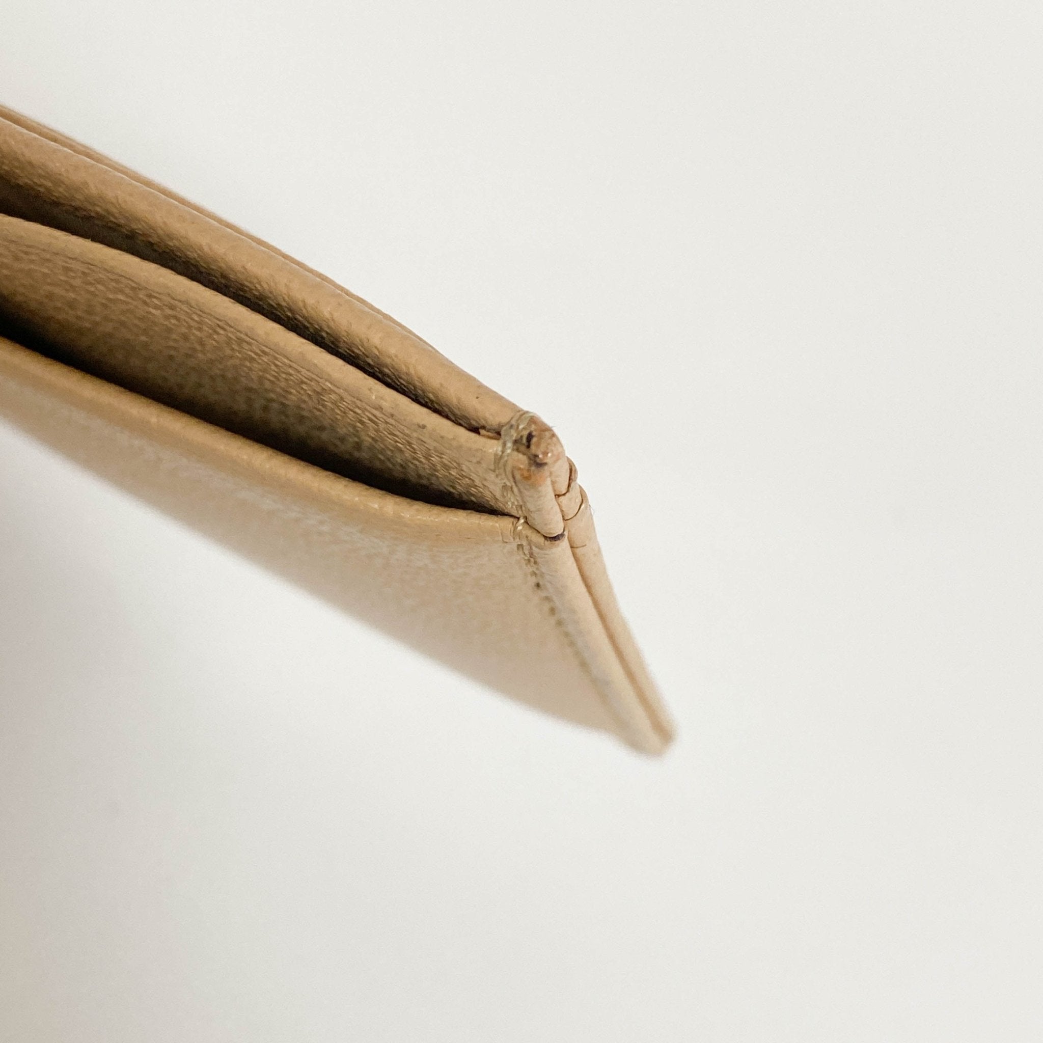 CHANEL CC Logo Beige Leather Card Holder Case, in , Sold by HIVE PRELOVED - Card Holder, ,