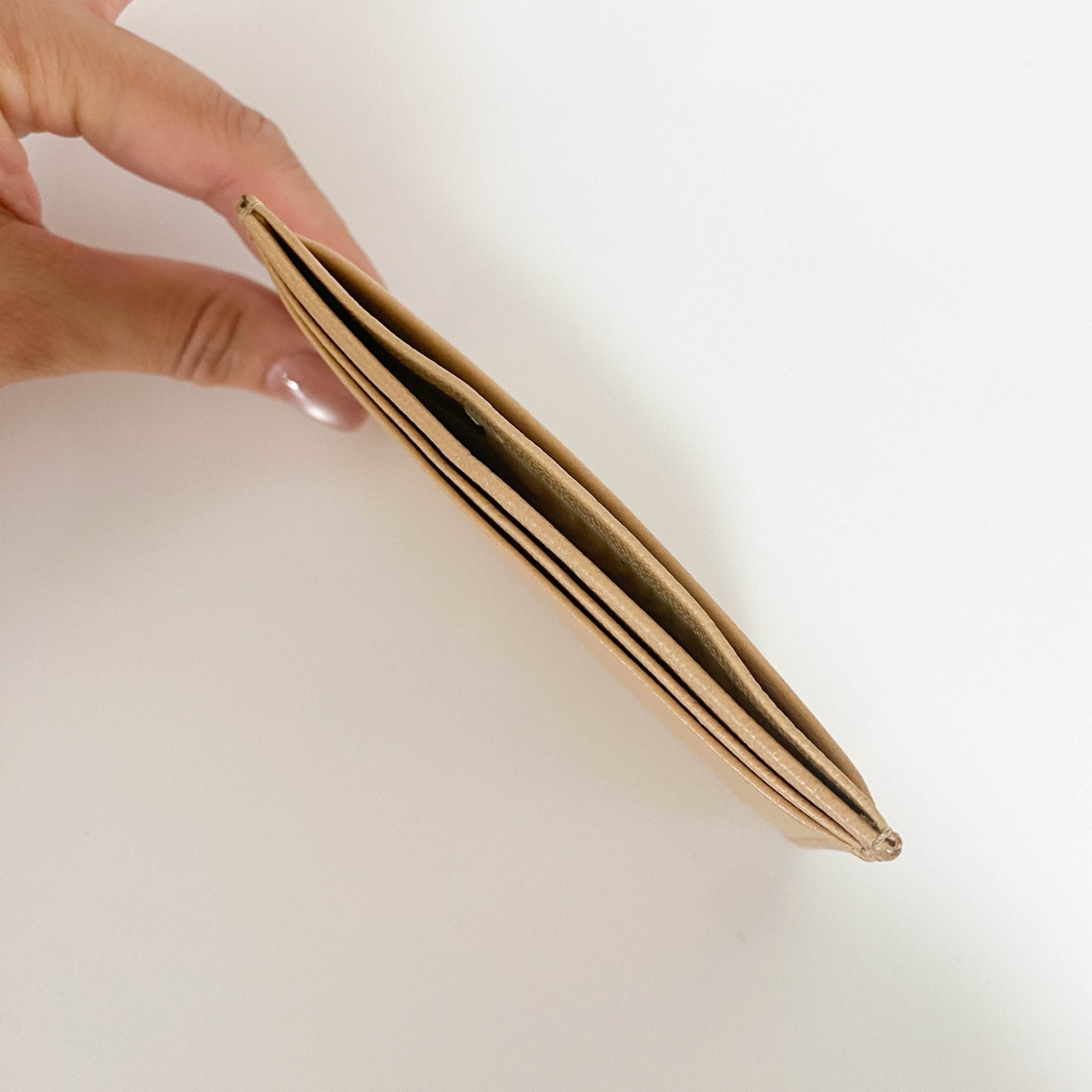 CHANEL CC Logo Beige Leather Card Holder Case, in , Sold by HIVE PRELOVED - Card Holder, ,