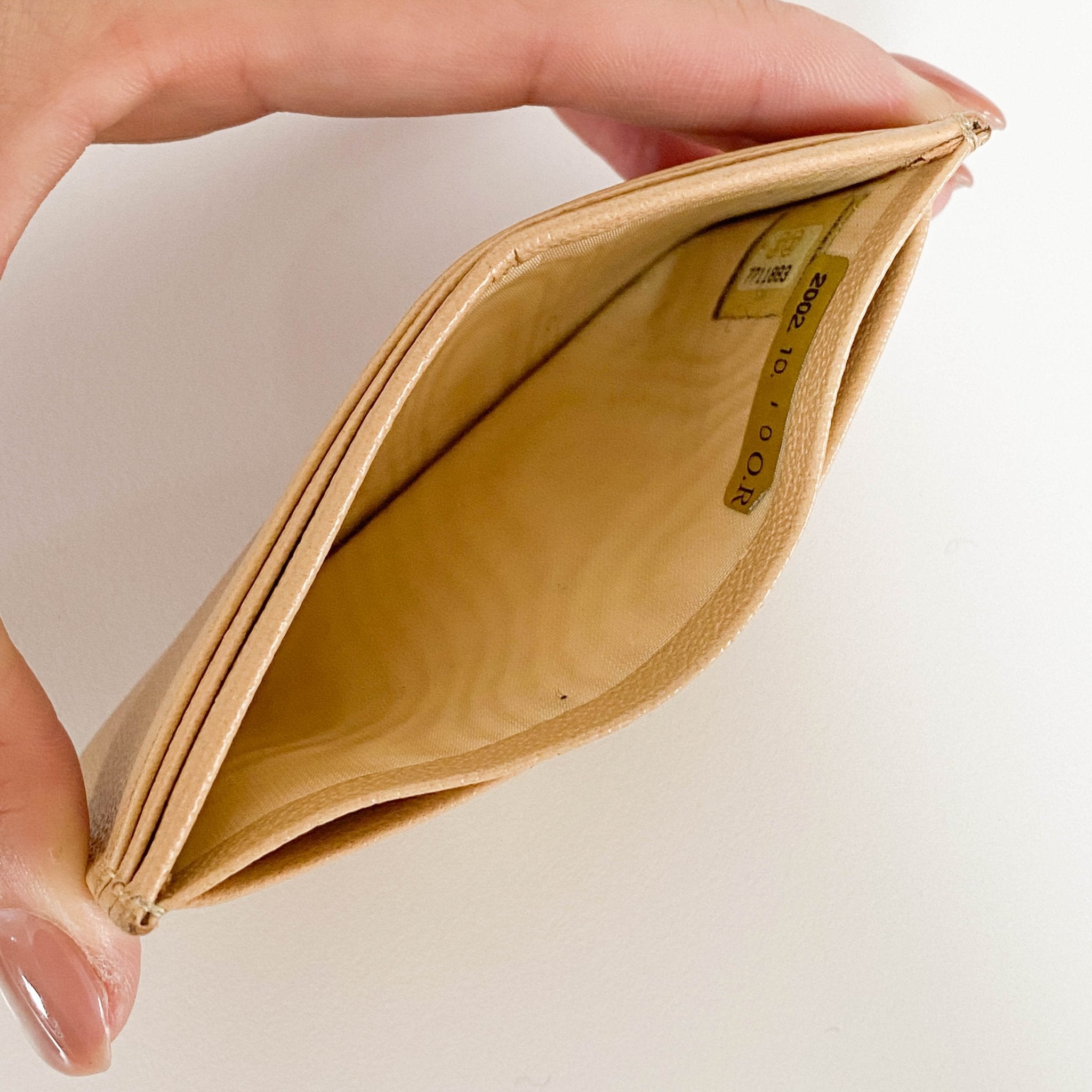 CHANEL CC Logo Beige Leather Card Holder Case, in , Sold by HIVE PRELOVED - Card Holder, ,